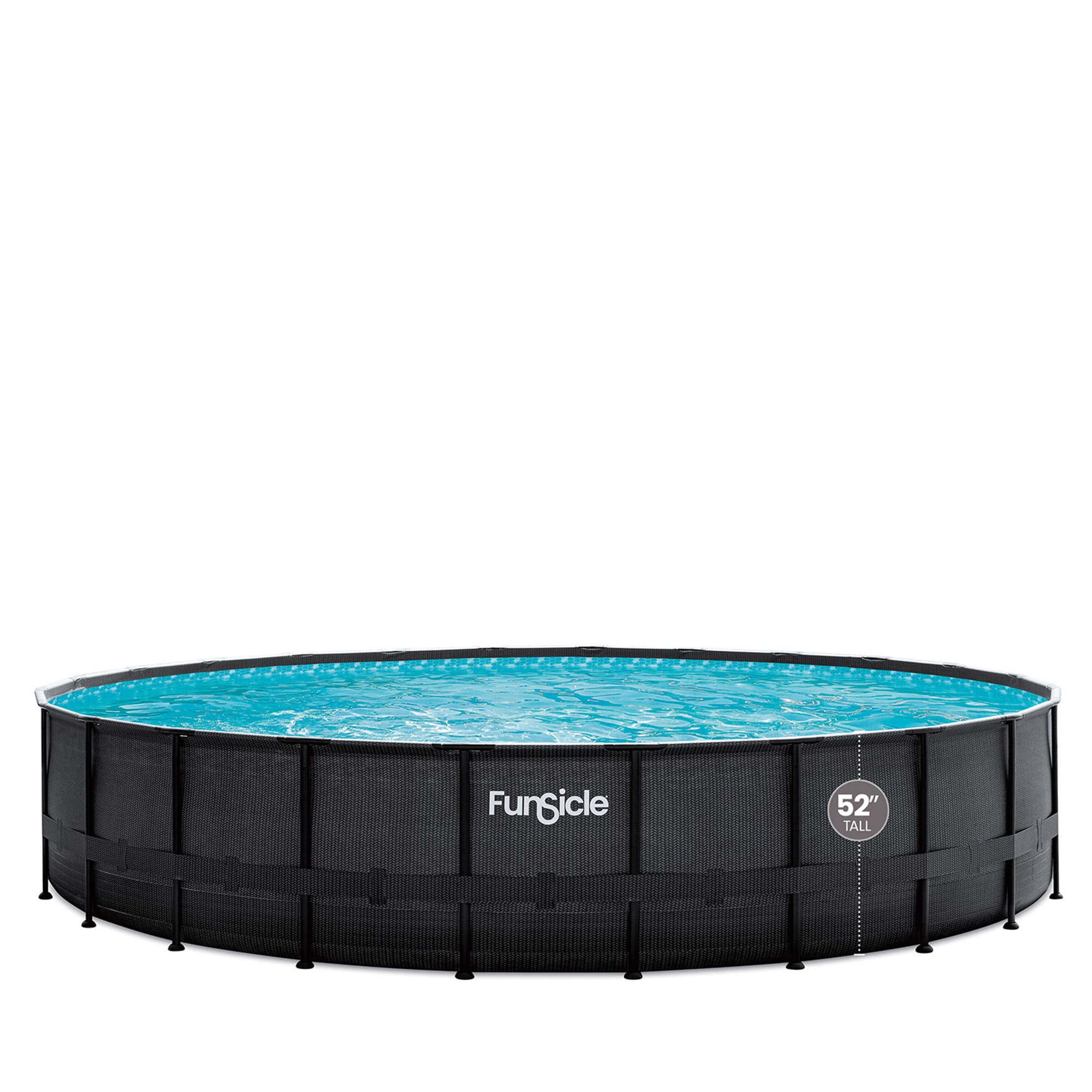 Funsicle 325066 24-Feet x 24-Feet x 52-Inches Metal frame Round Above-Ground Pool with Filter Pump with Ground Cloth with Pool Cover with Ladder
