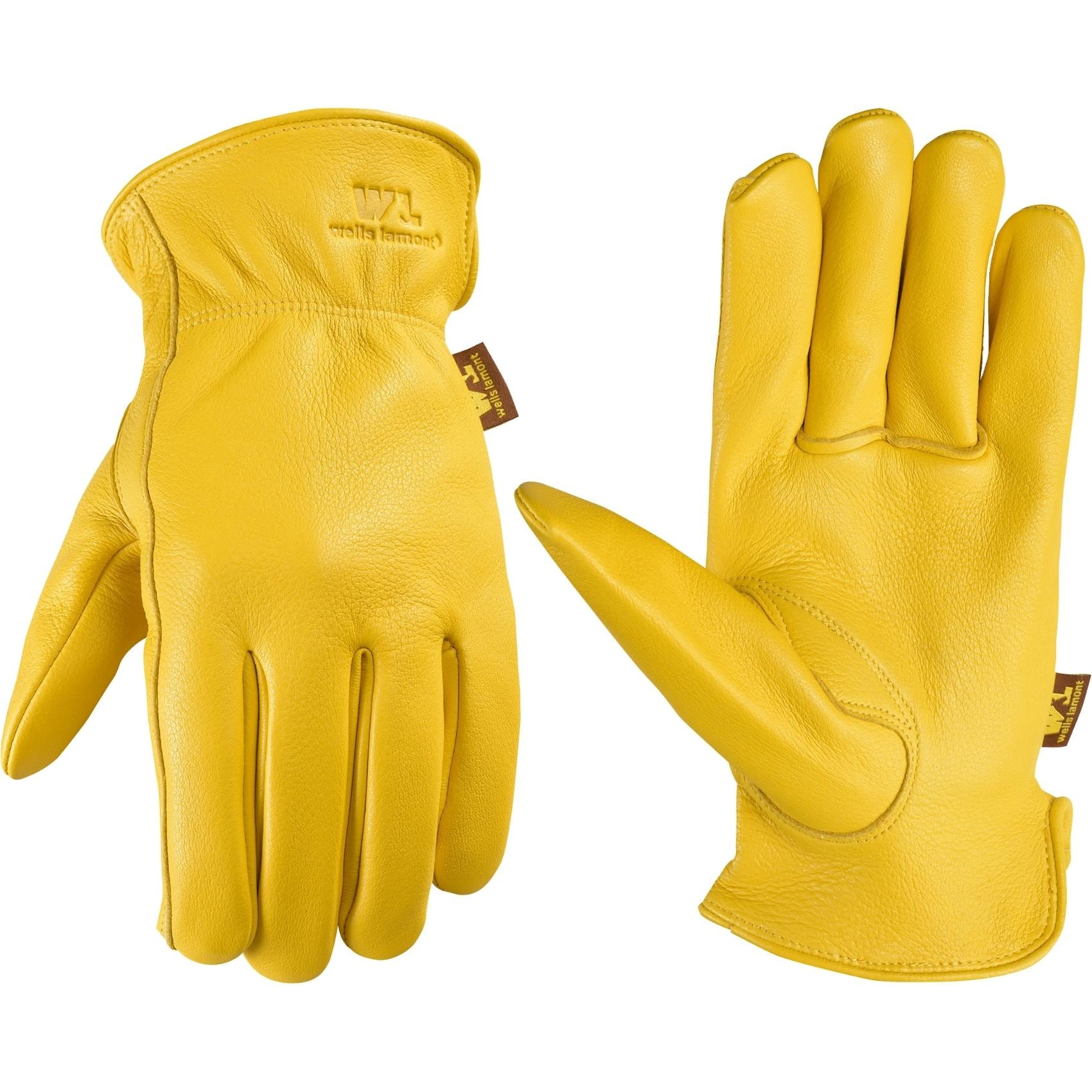 Wells Lamont X-large Yellow Leather Gloves, (1-Pair) in the Work