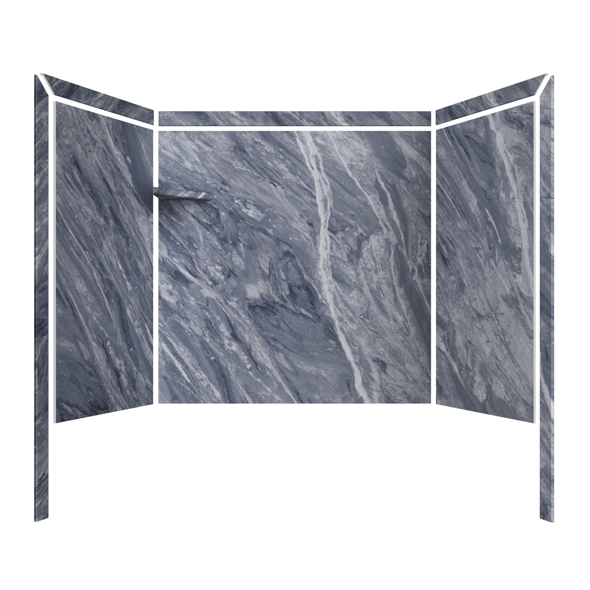 FlexStone TSK60326031BM Elite 60-in L x 32-in W x 60-in H Beaumont 3 -Piece Glue Up Bathtub Back Wall Panel