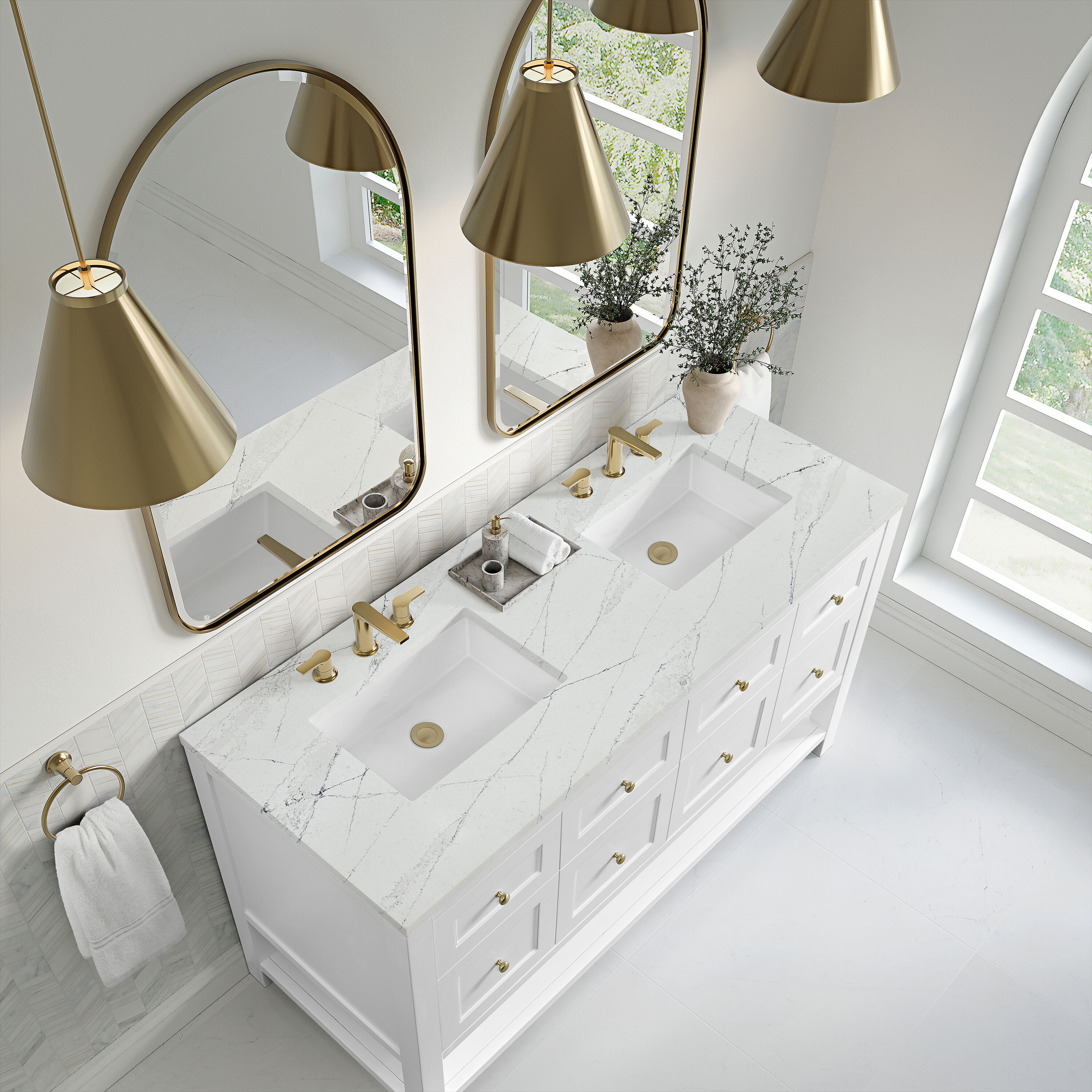 James Martin Vanities 330-V60D-BW-3ENC Bath-Vanity-Combo - View #6