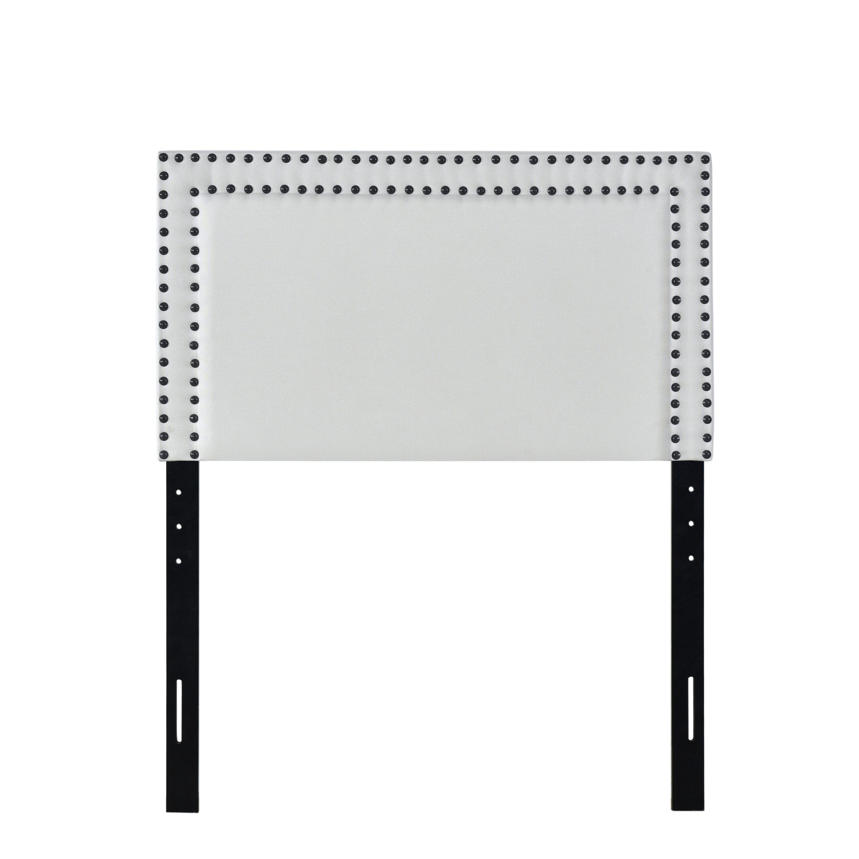 Accentrics Home DS-D502-230 Nail Trim Twin Headboard - Cream