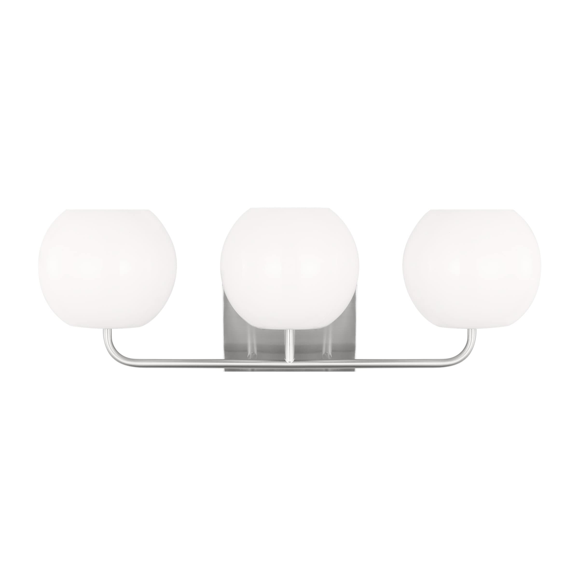 Generation Lighting GLV1013EN3/BS Rory 25-in 3 -Light Brushed Steel Modern/contemporary Vanity light