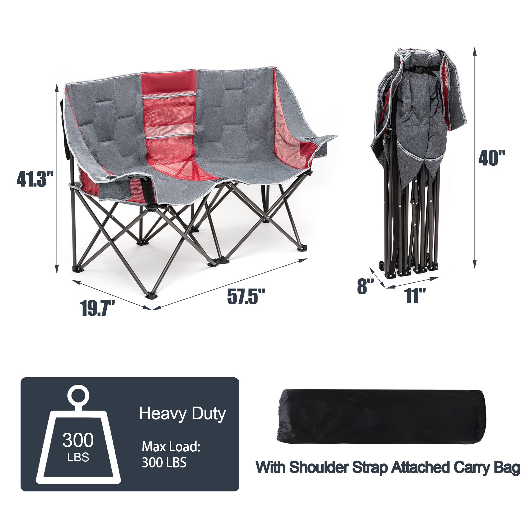 Clihome CL-CCAC2404XGY1 Beach-Camping-Chairs - Thumbnail View #4