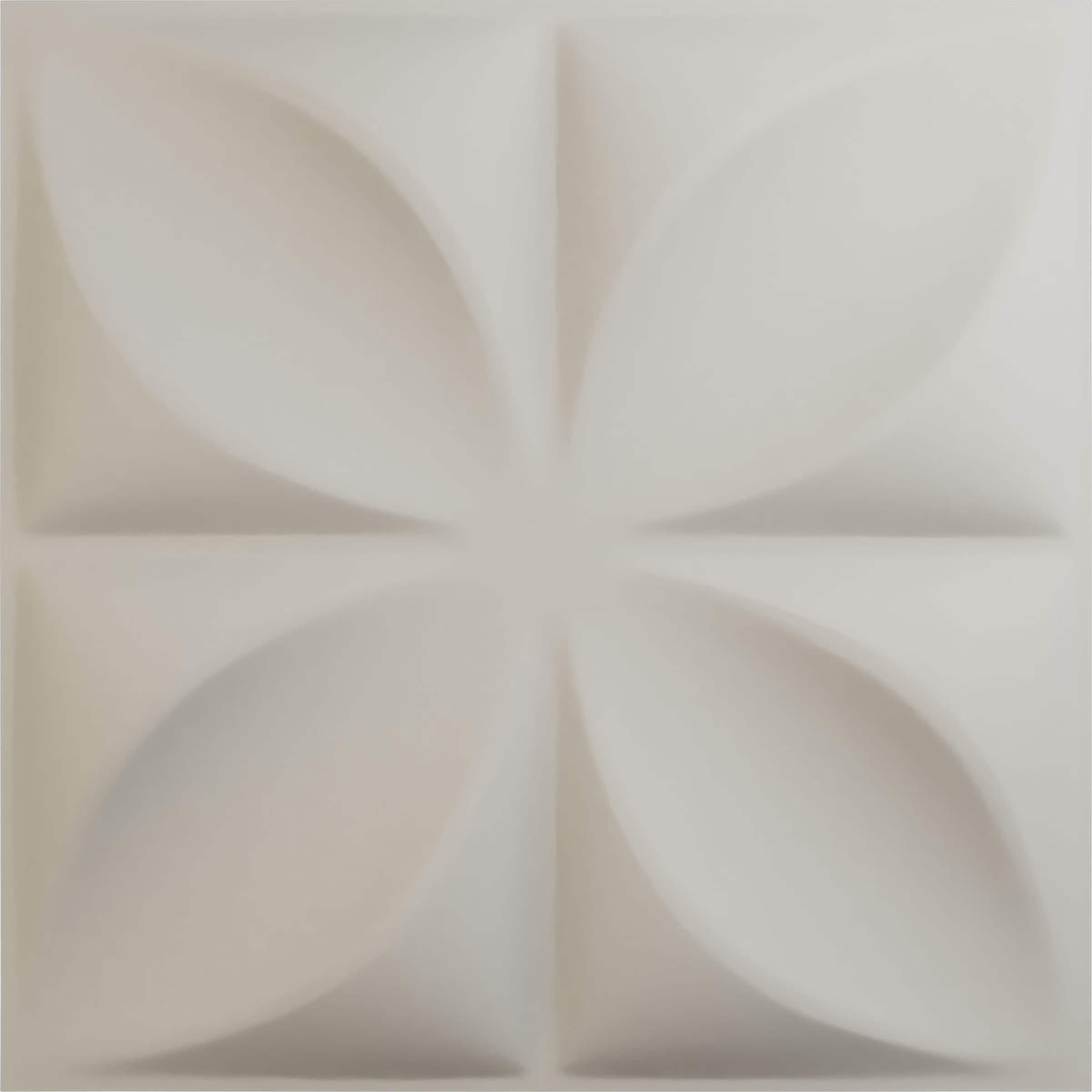 Ekena Millwork WP12X12HEGBW-CASE-12 11-7/8-in x 11-7/8-in Embossed Paintable/Stainable White PVC Wall Panel ( 12 -Pack, Covers 11.76-sq ft )