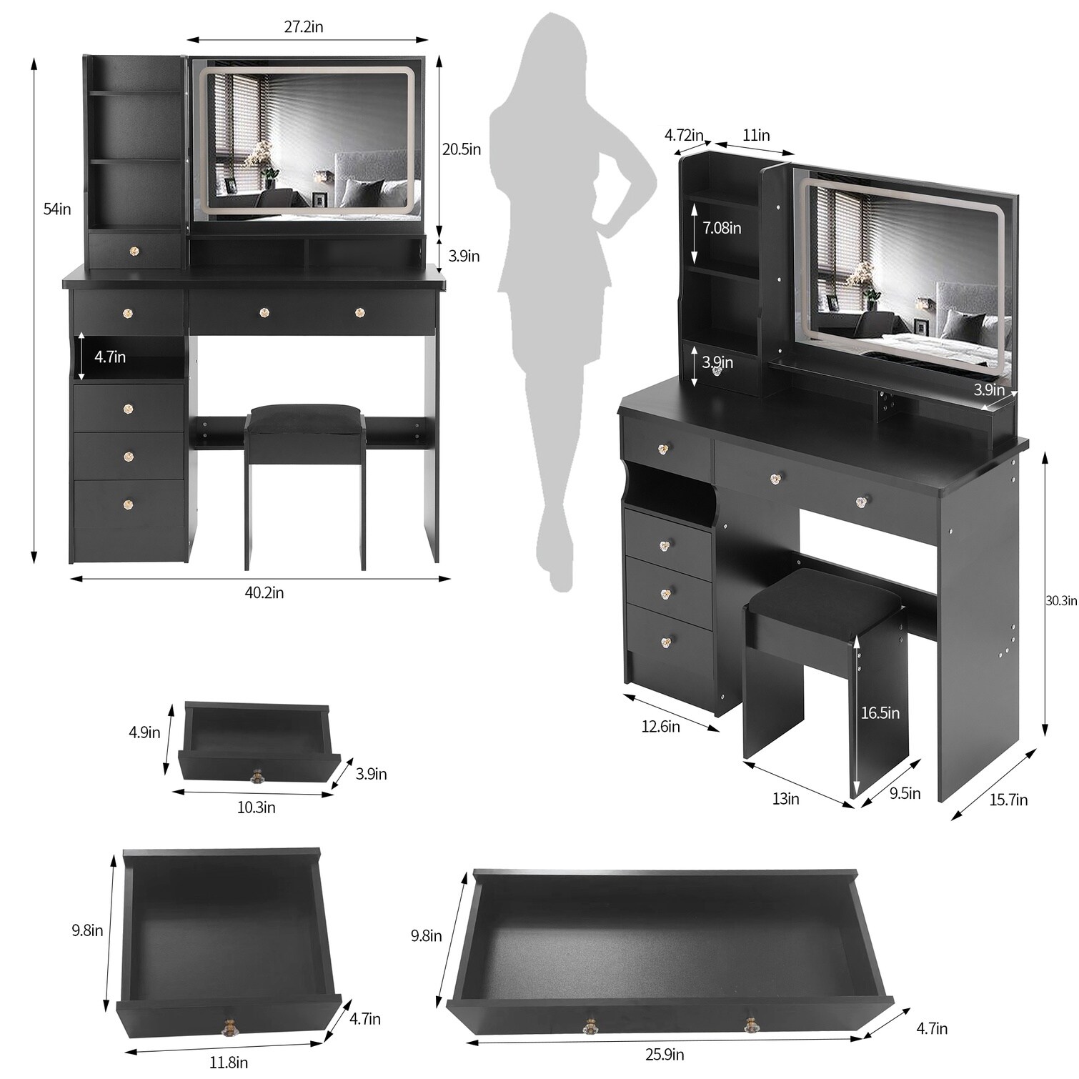 Naturefalls ZYX3HPGVZJ1M Bedroom-Vanities - View #5