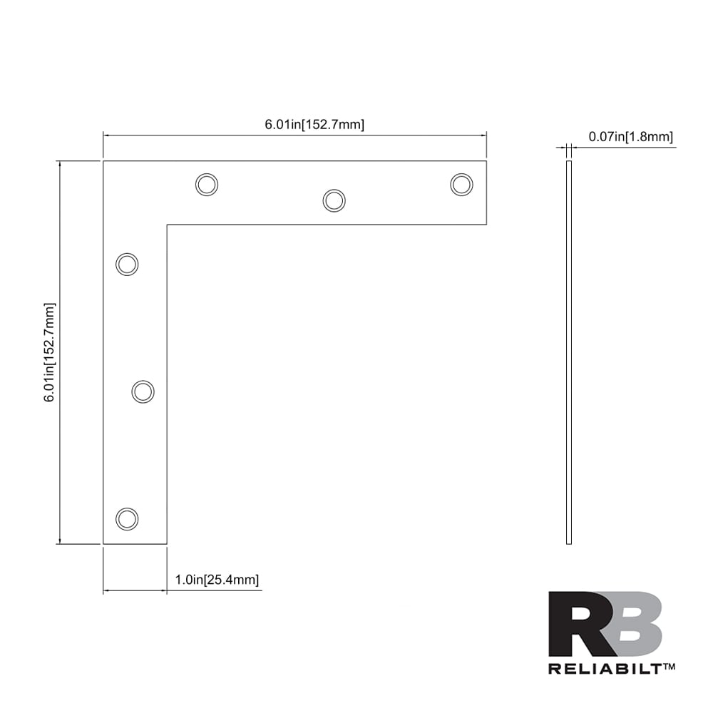 RELIABILT 605760 Mending-Plates-Brackets-Braces - View #4