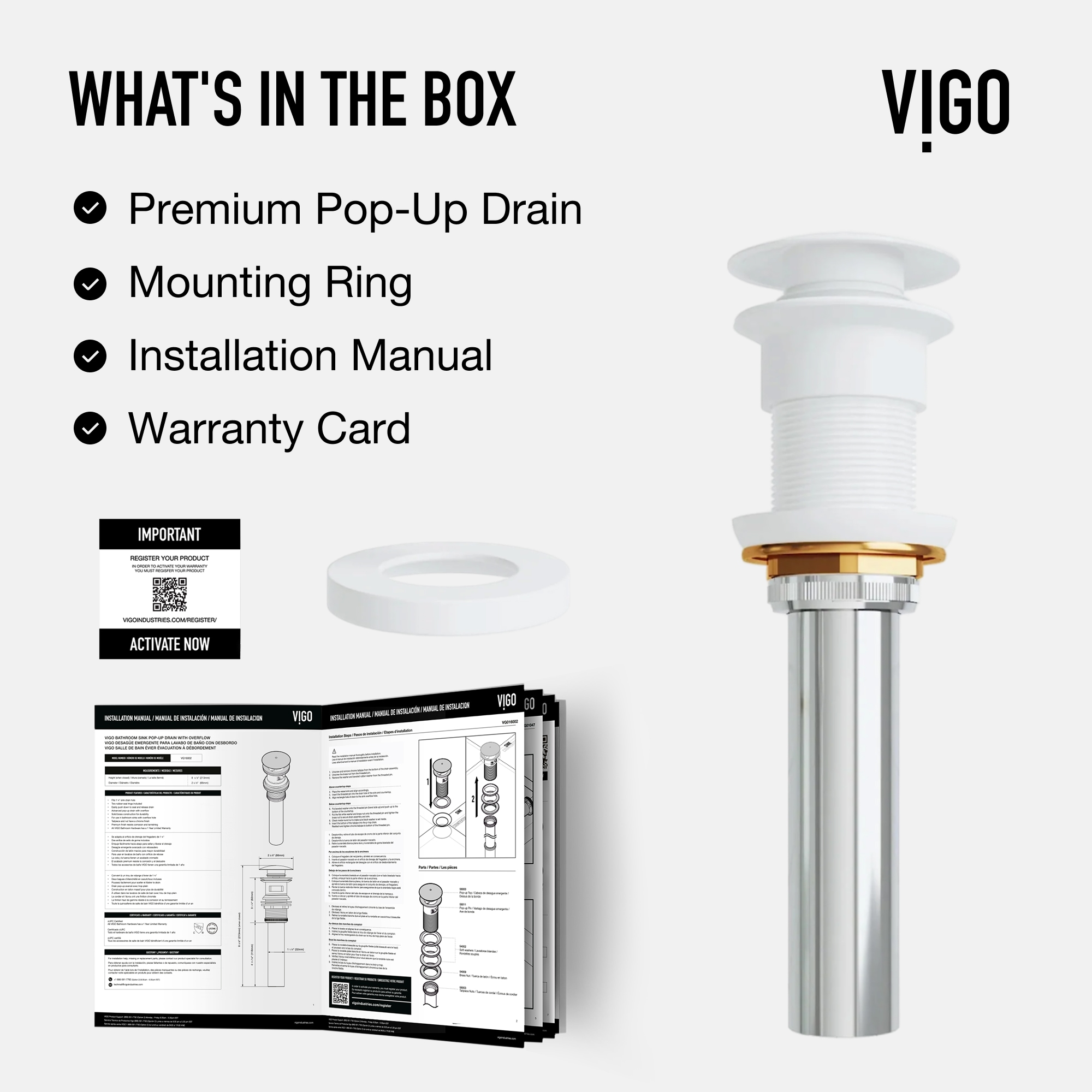 VIGO VG07000MW Popup-Drains-Accessories - View #4
