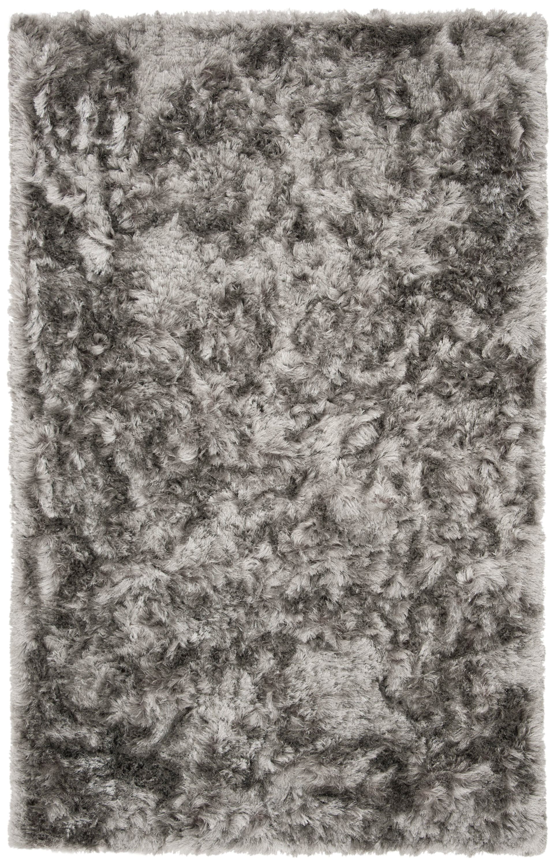 Safavieh OCG101G-4 Ocean Patras Shag 4 x 6 (ft) Tufted Polyester Silver Rectangular Indoor Solid Area rug