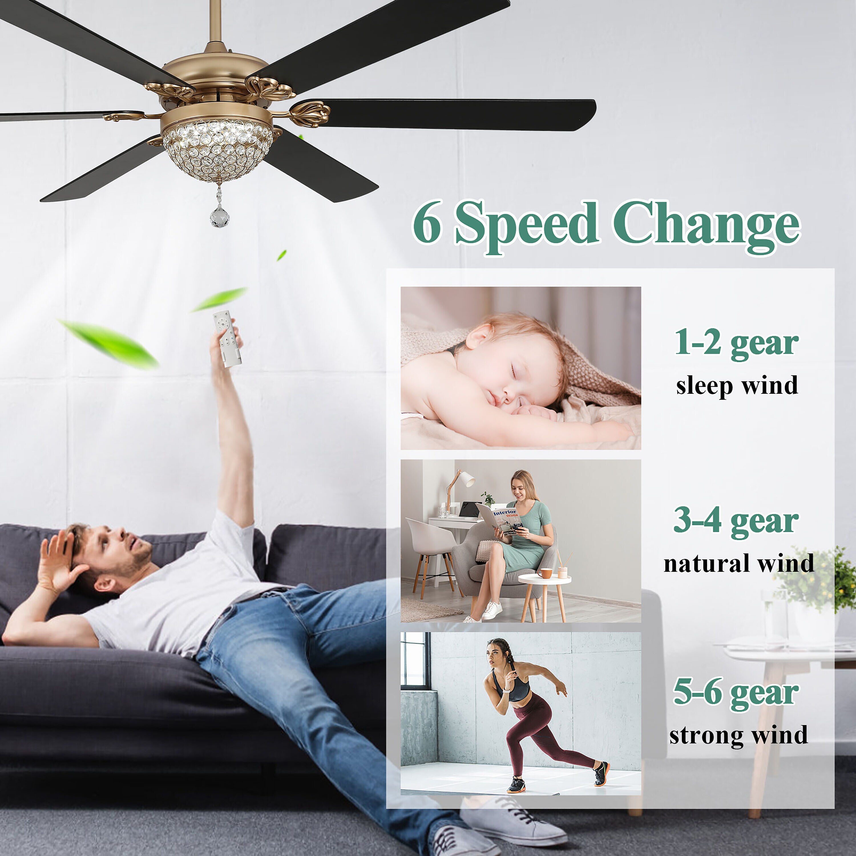 Cusp Barn DC6503-G Ceiling-Fans - View #3