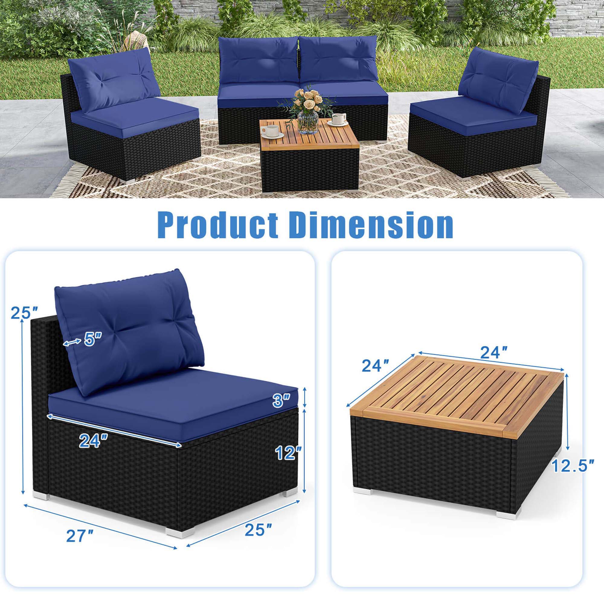 Costway HCST04942 Patio-Conversation-Sets - View #2