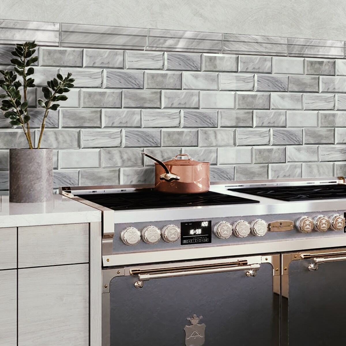 Apollo Tile 10-Pack Gray 4-in x 12-in Marble Baseboard Tile (3.33-sq. ft/ Carton)