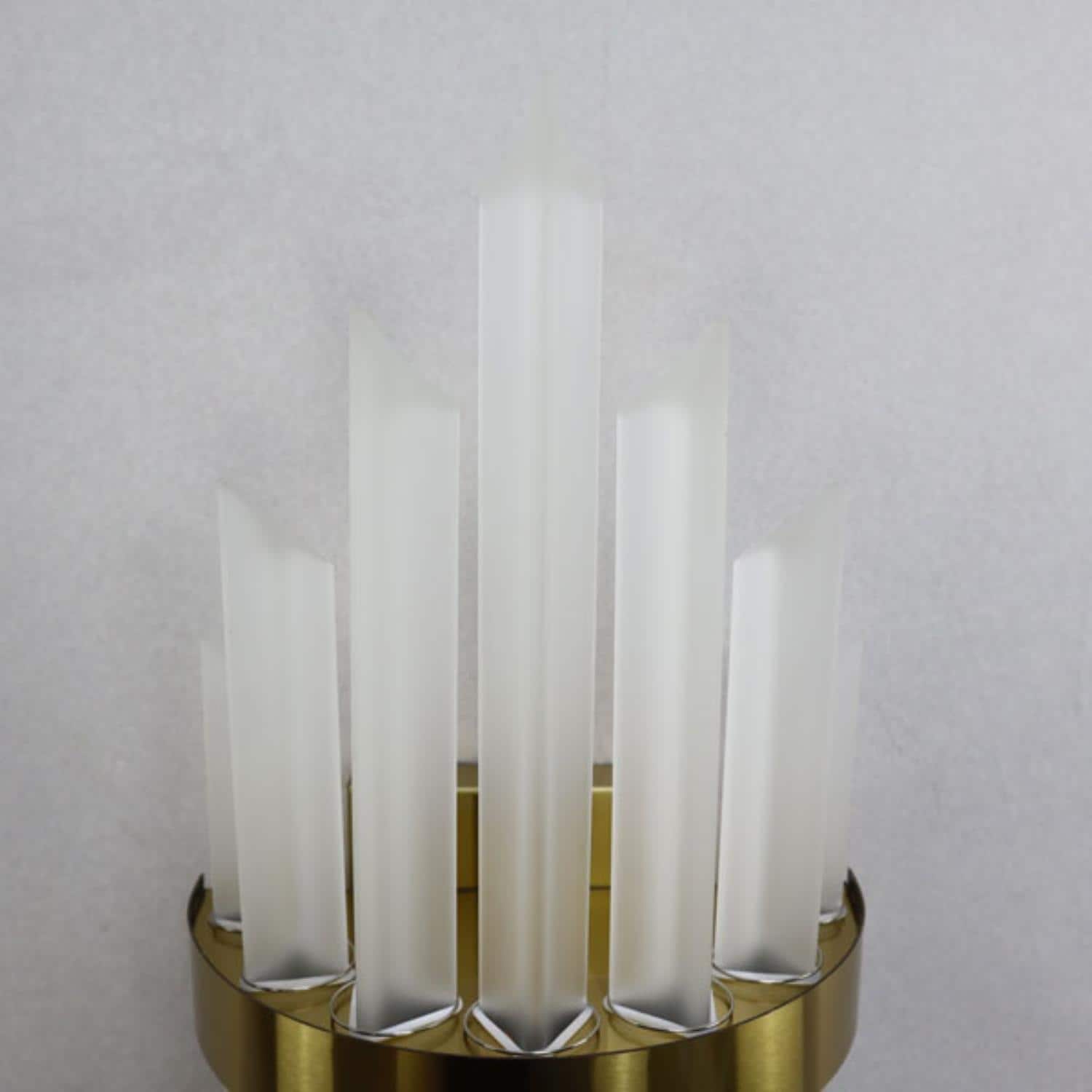 Modern Gold Crystal Frosted Glass Wall Sconces Set of Two