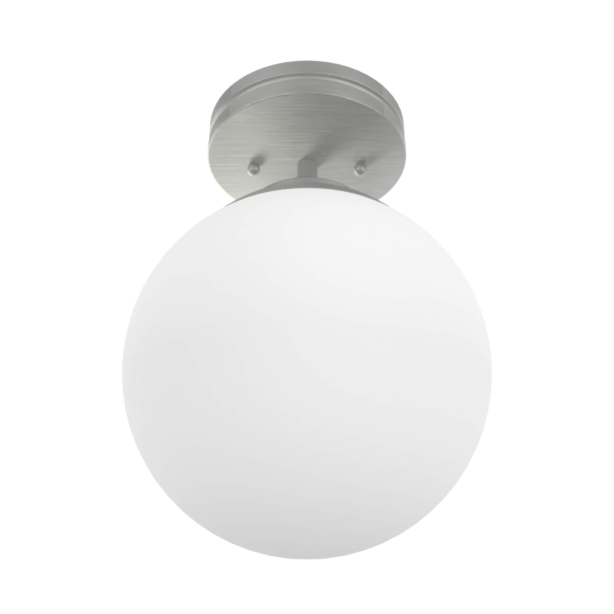 Hepburn Modern Brushed Nickel Globe LED Flush Mount Light