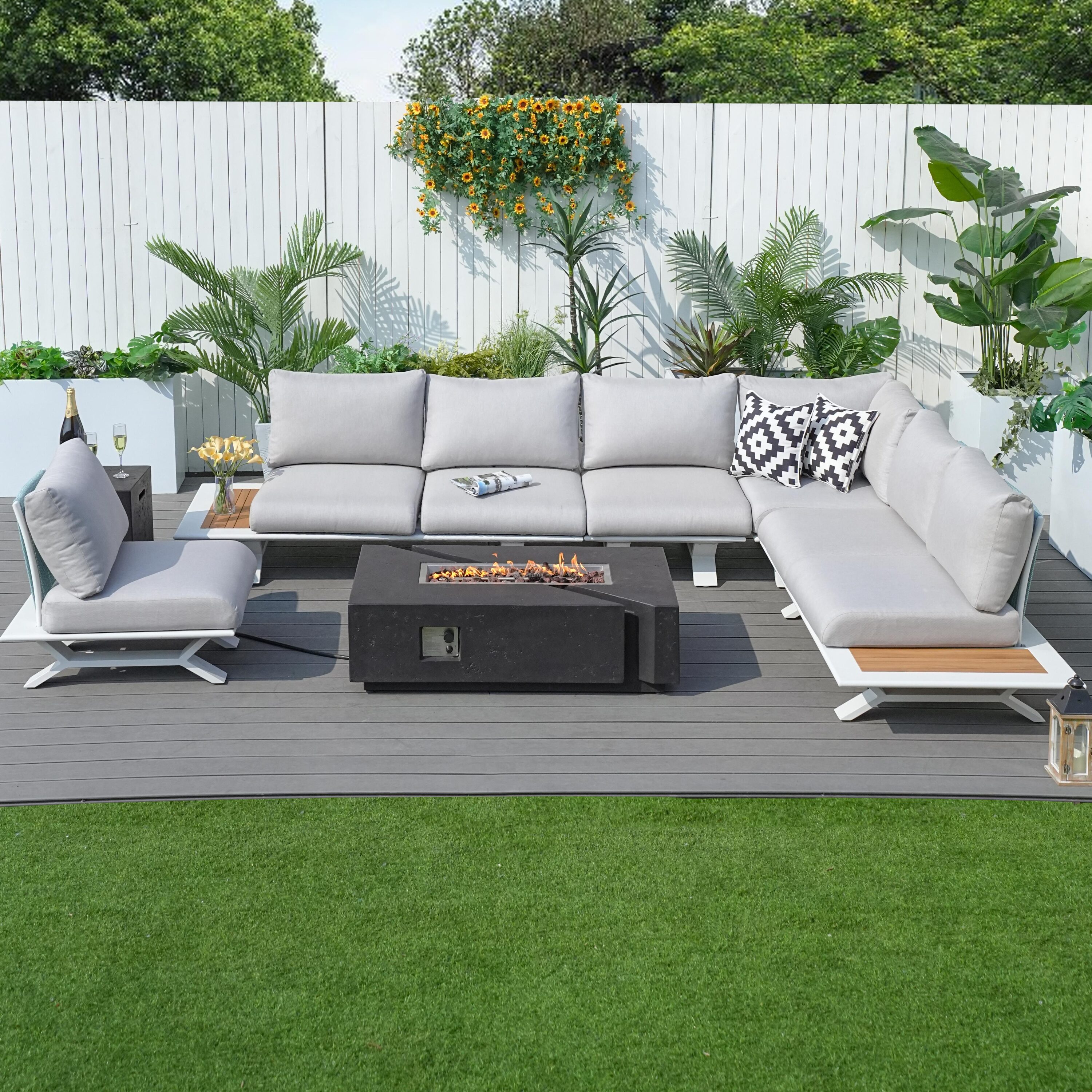 Direct Wicker DWG-2323WH&24913BK Patio-Conversation-Sets - View #4