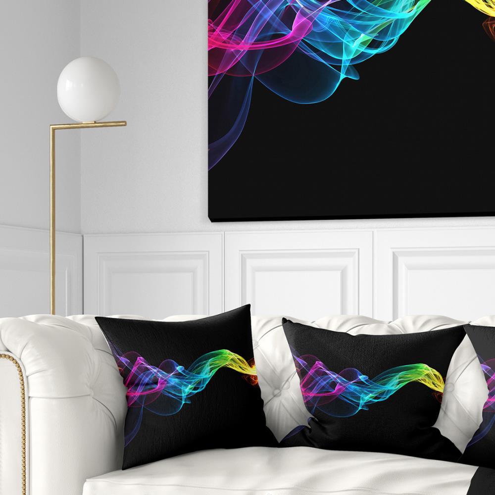 Designart CU14169-18-18 18-in x 18-in Black Indoor Decorative Pillow