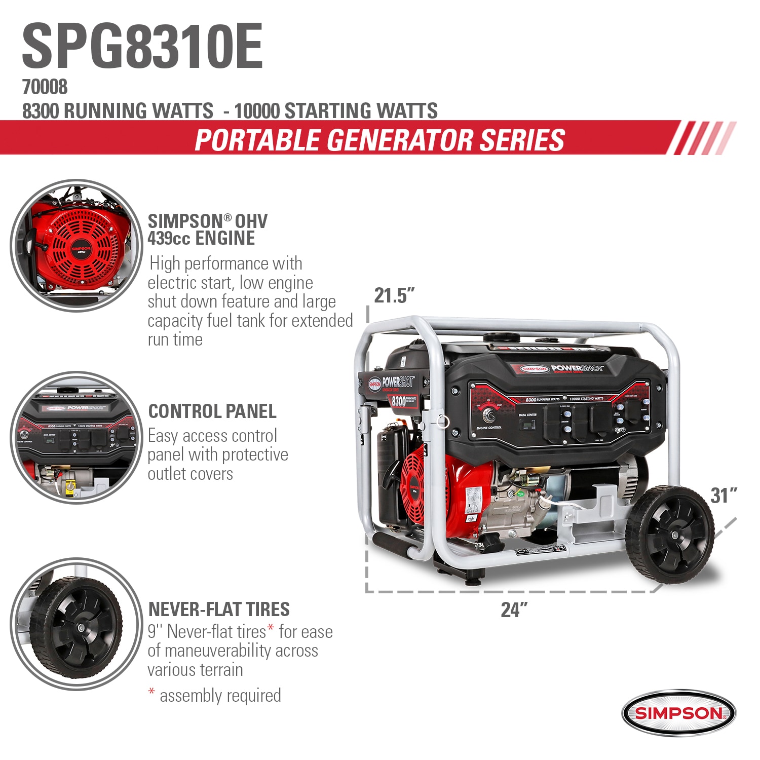 SIMPSON 70008 Portable-Generators - View #9