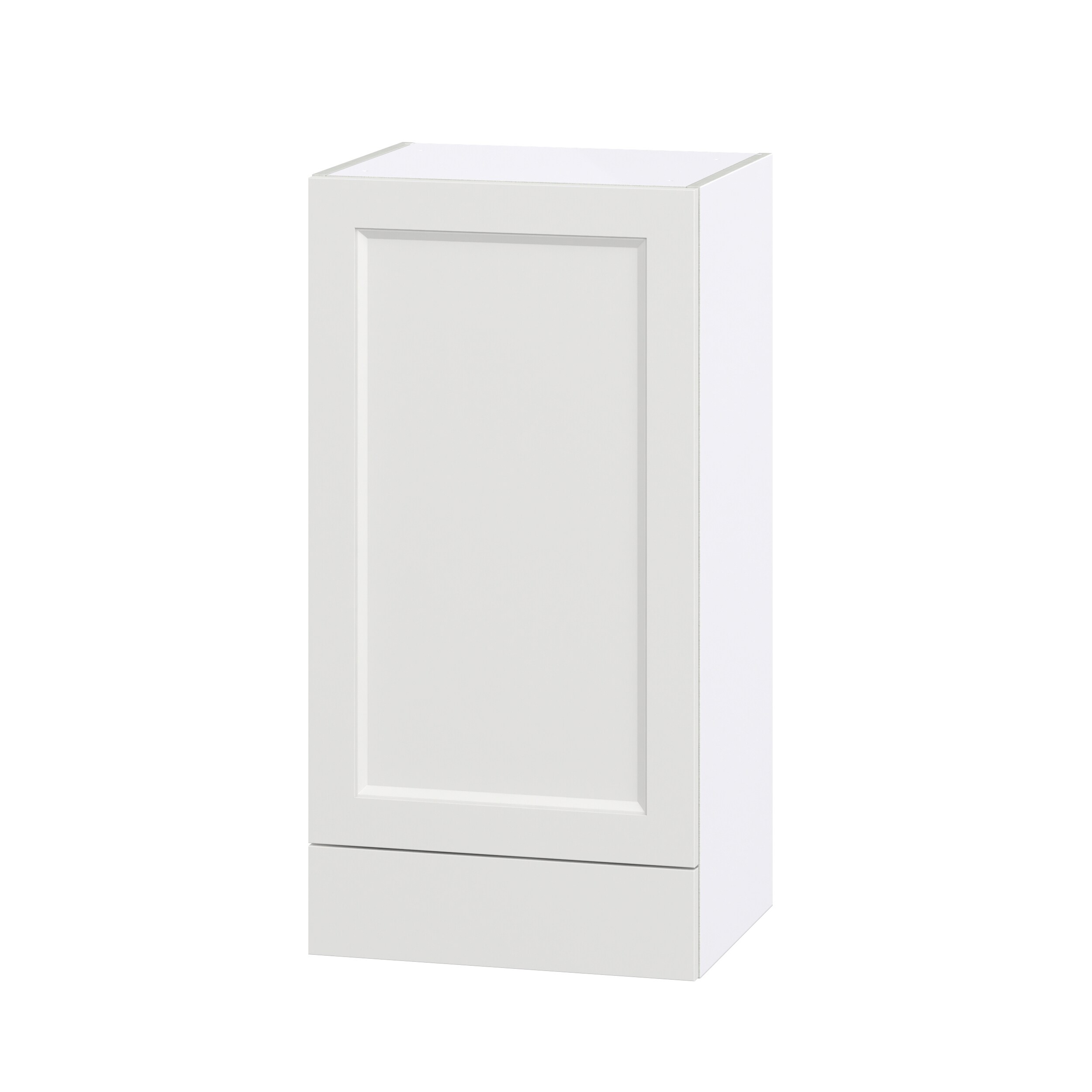 Hugo&Borg Riviera 18-in W x 40-in H x 14-in D Bright White 1-Drawer Wall Fully Assembled Cabinet (Recessed Panel Shaker Style)