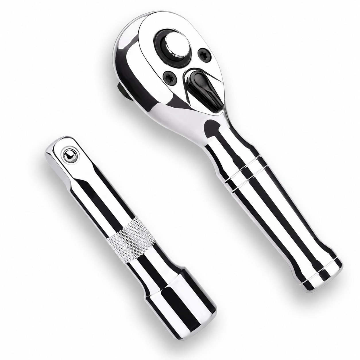 DYRCJ Stubby Ratchet Set 3/8 Drive Ratchet Handle with Extension Bars Mini Ratchet Wrench for Narrow Spaces and Hard to Reach Fasteners #LDY0817Y236