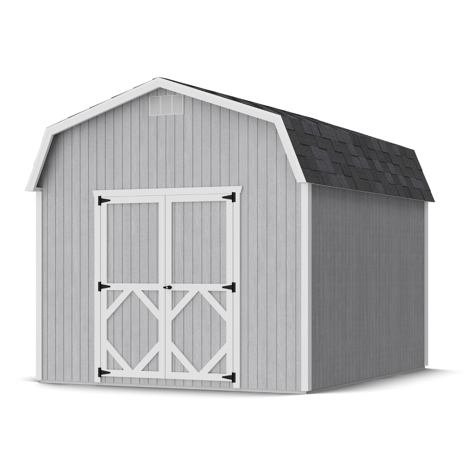 Little Cottage Co 10X12 CGB-6-PC-FK Classic 10-ft x 12-ft Gambrel Style Wood Outdoor Storage Shed with 2 Doors