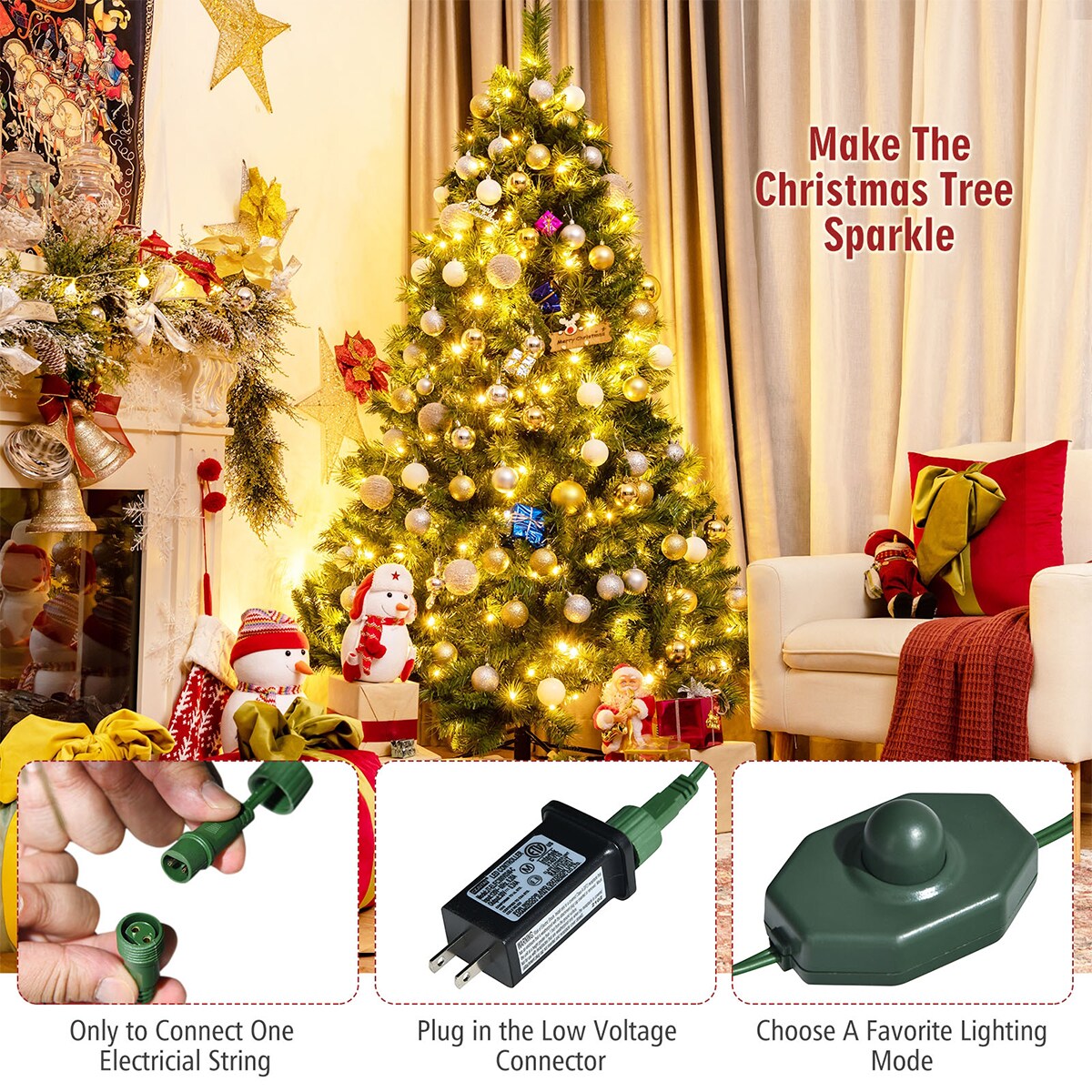 WELLFOR CM-HJY-23537US Artificial-Christmas-Trees - View #6