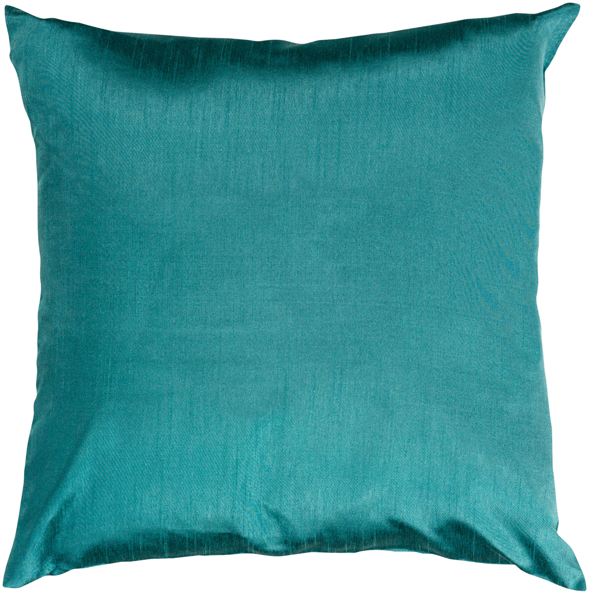 Surya Solid Luxe 18-in x 18-in Teal Indoor Decorative Pillow in the ...