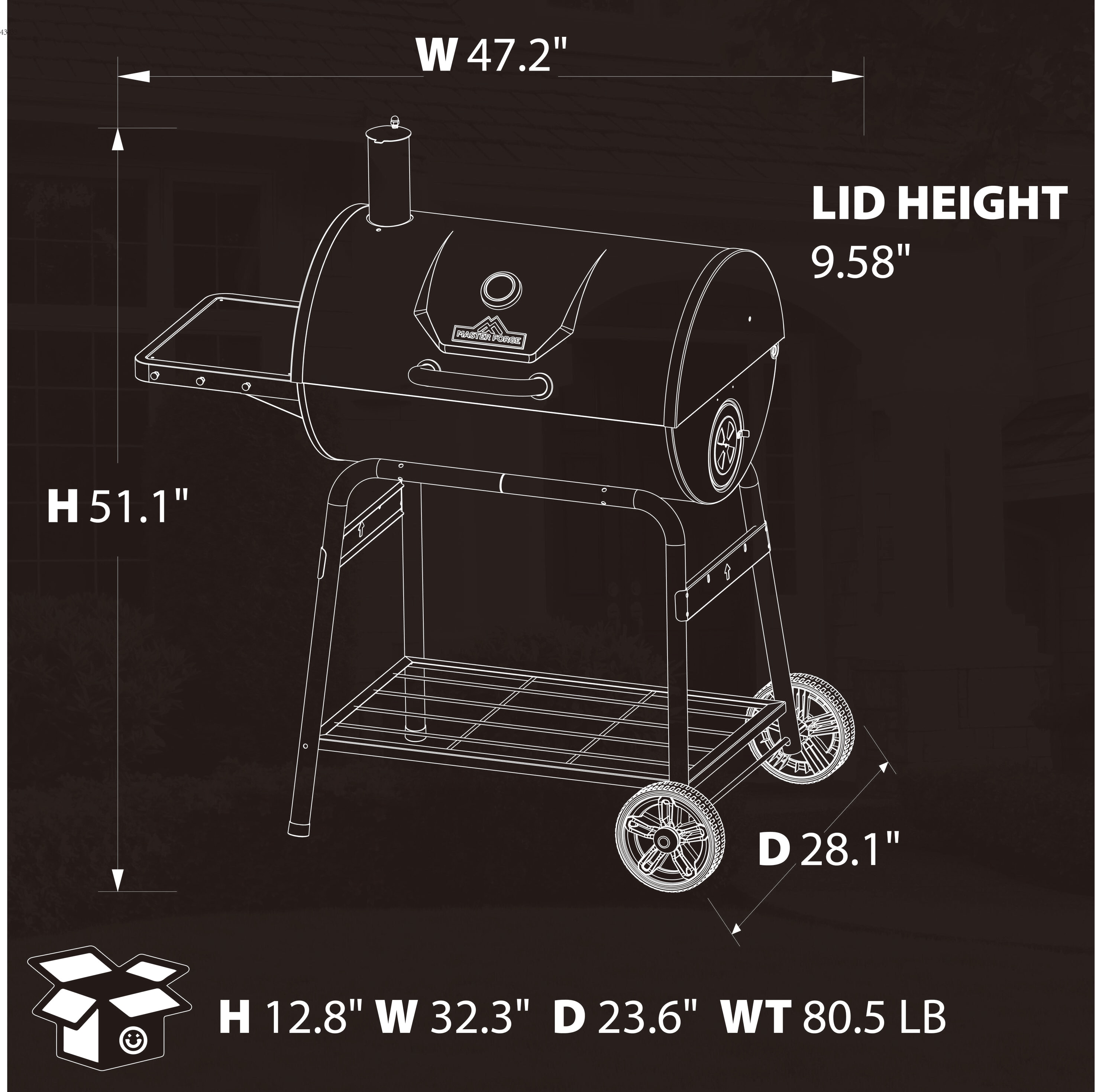 Master Forge CBC25020L Charcoal-Grills - View #8