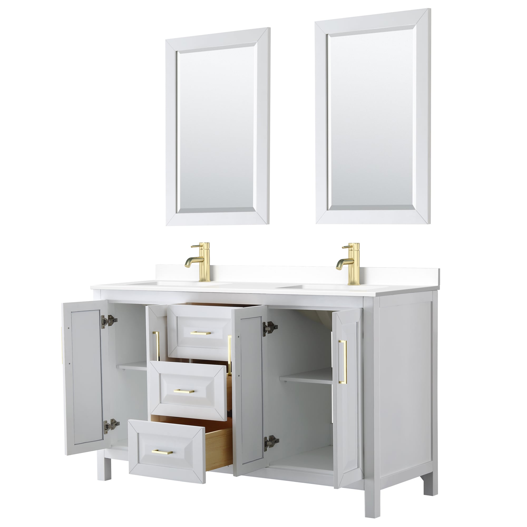 Wyndham Collection WCV252560DWGWCUNSM24 Bath-Vanity-Combo - View #2