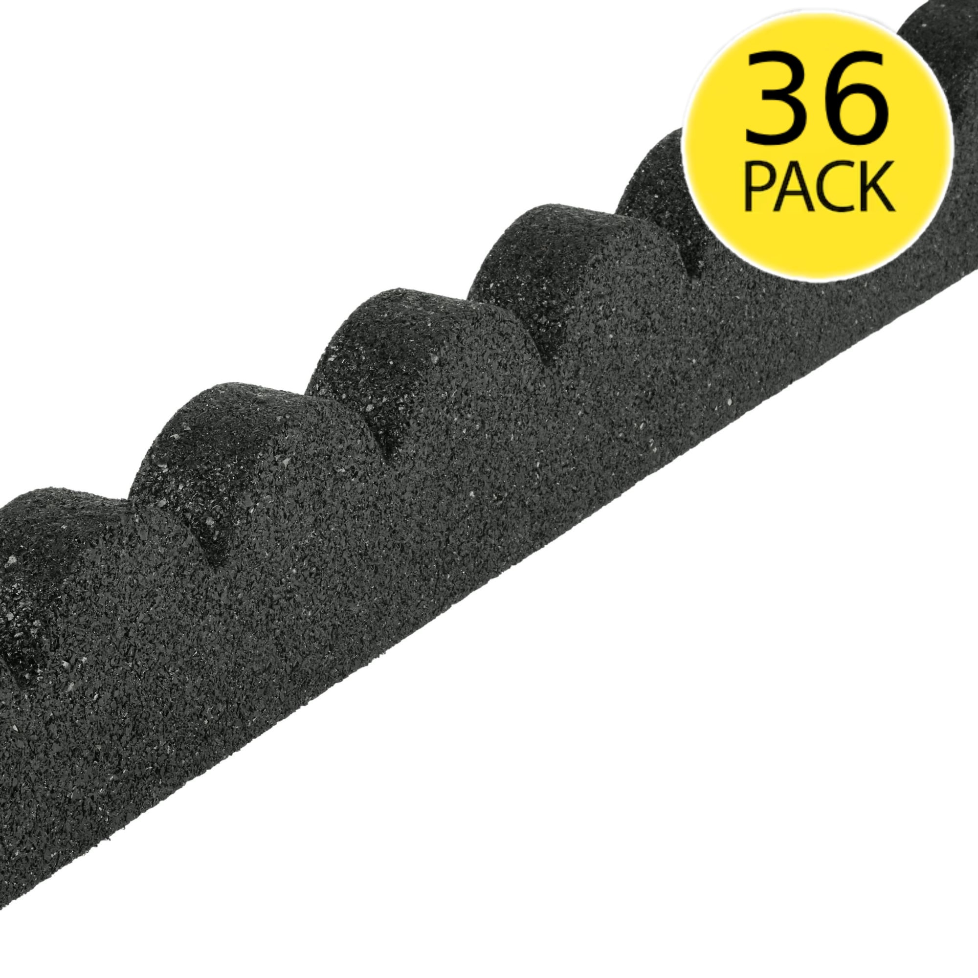 Rubberific DCSE4SLBK36 144-Feet x 4-Inches SmartLoc Scallop 36 -Pack Black Rubber Landscape edging section