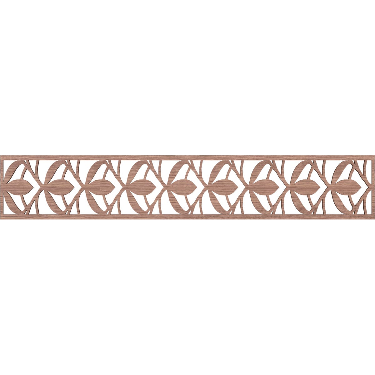 Ekena Millwork MLDA08X46SALWA Salem Fretwork Flat Trim 8-in x 3.89-ft Walnut Brown Unfinished 2157520 Pierced Wall Panel Moulding