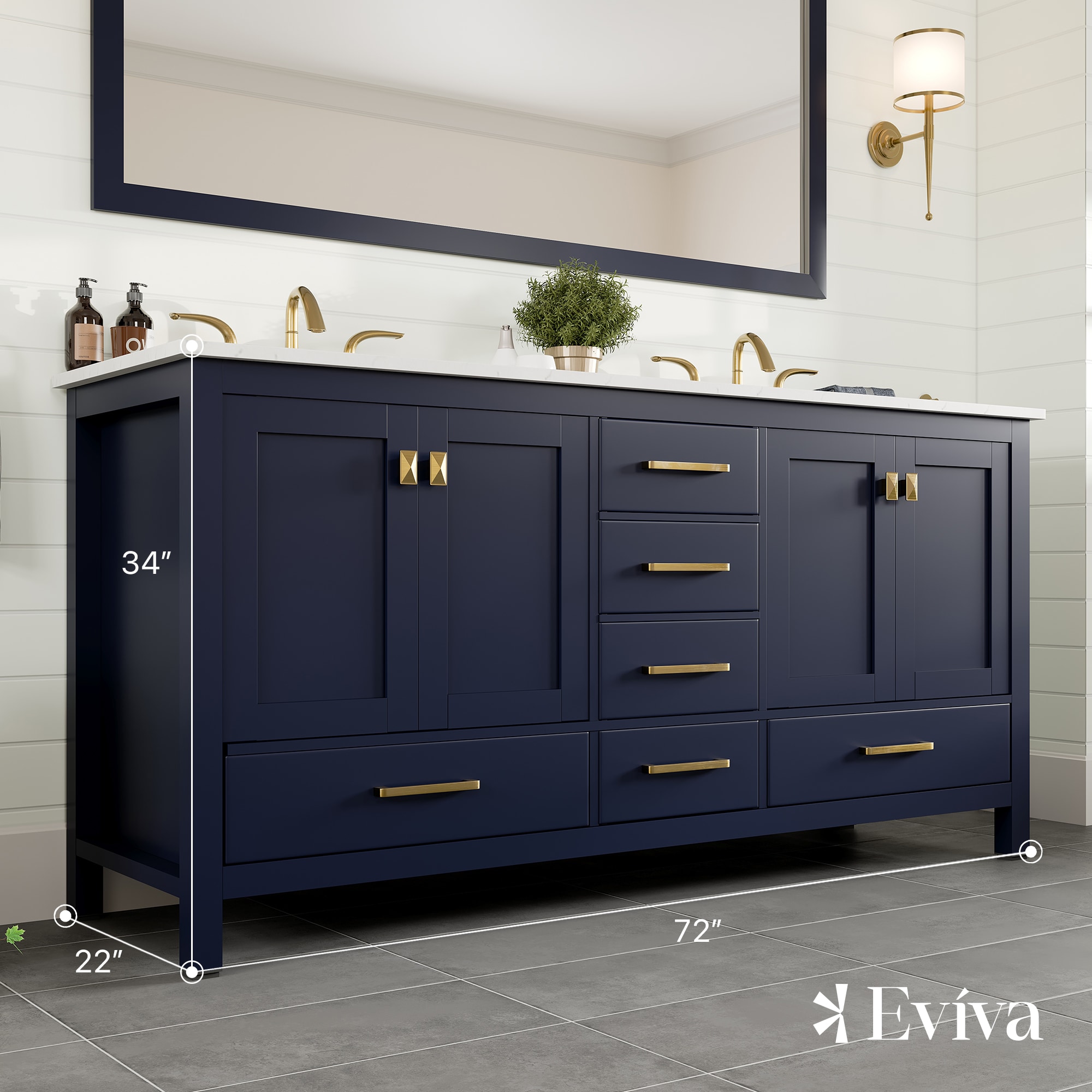 Eviva EVVN412-72BLU-Q Bath-Vanity-Combo - View #2