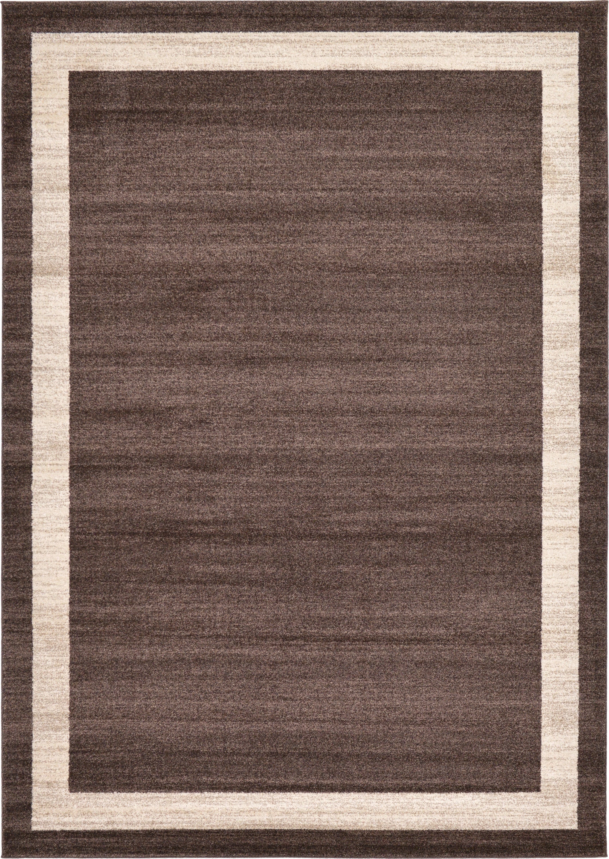Brown and Ivory Rectangular Tufted Washable Area Rug