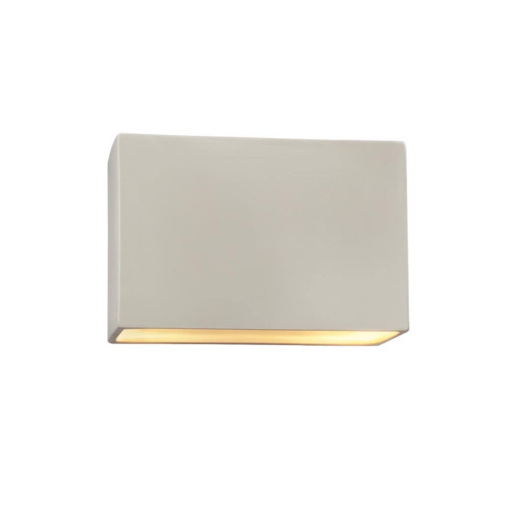 Justice Design Group CER-5650-MAT Ambiance 12-in W 2 -Light Matte White Wall Sconce