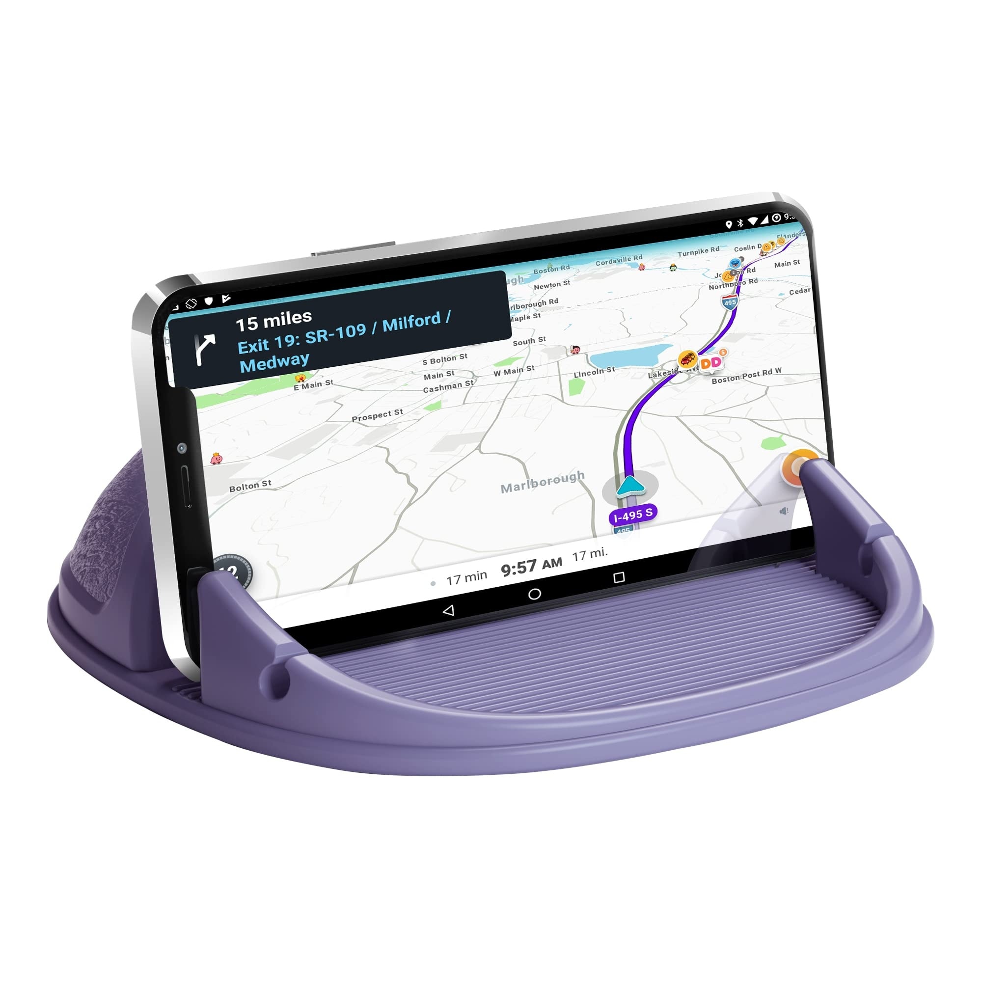 Aoibox  Loncaster Car Phone Holder Car Phone Mount Silicone Car Pad Mat for Various Dashboards Slip Free Desk Phone Stand Compatible