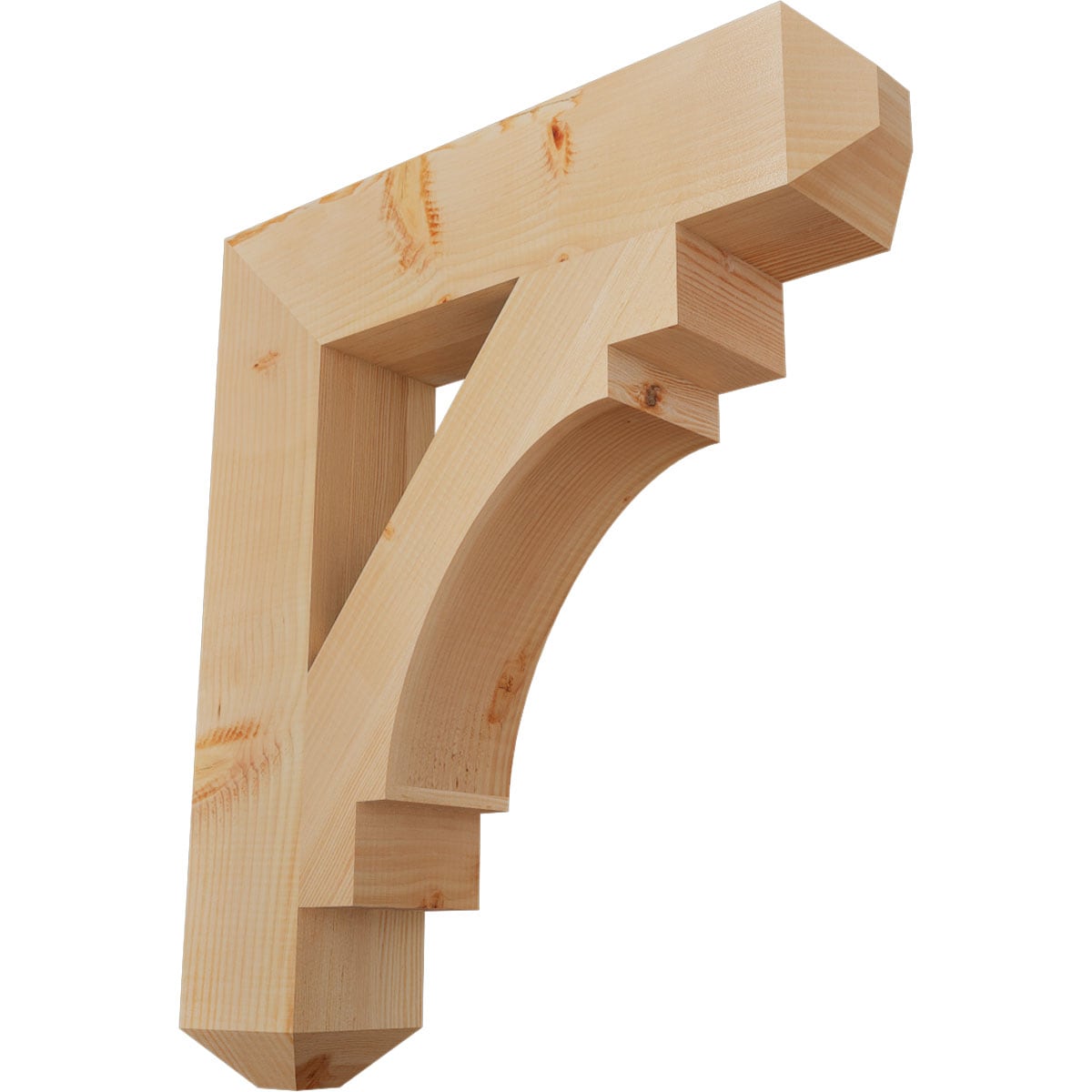 Ekena Millwork BKT06X28X32MRC04SDF Merced craftsman smooth 5-1/2-in x 28-in x 32-in Douglas fir Brown Wood Standard bracket