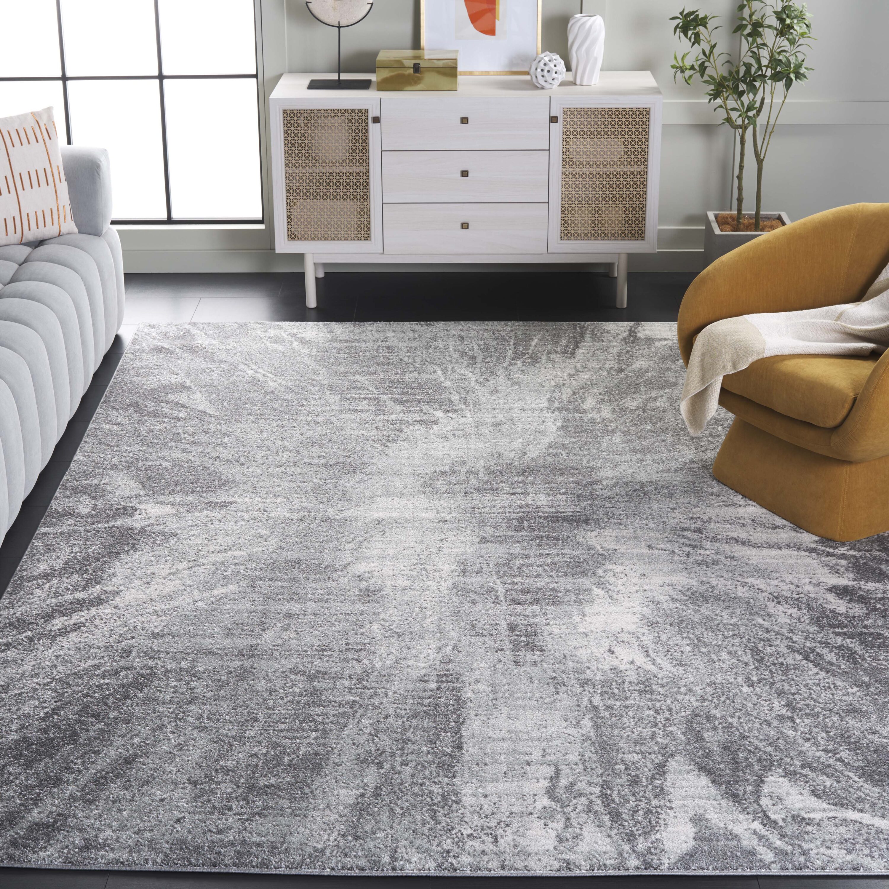 Tulum 228A Ivory Grey 12in x 15in Rug