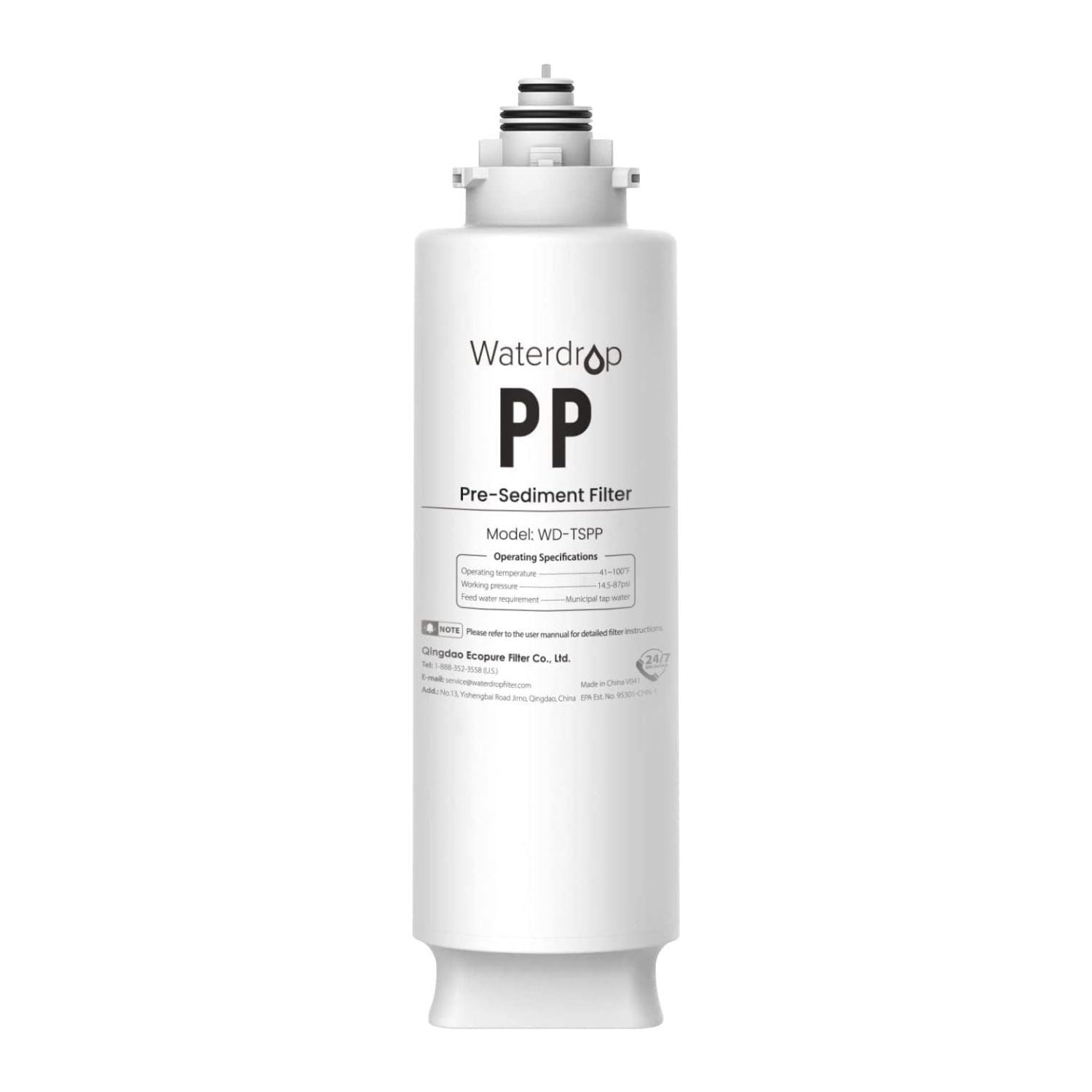 Waterdrop replacement under-sink ultra filtration system Triple-stage Composite/Activated carbon Under Sink Water Filtration System