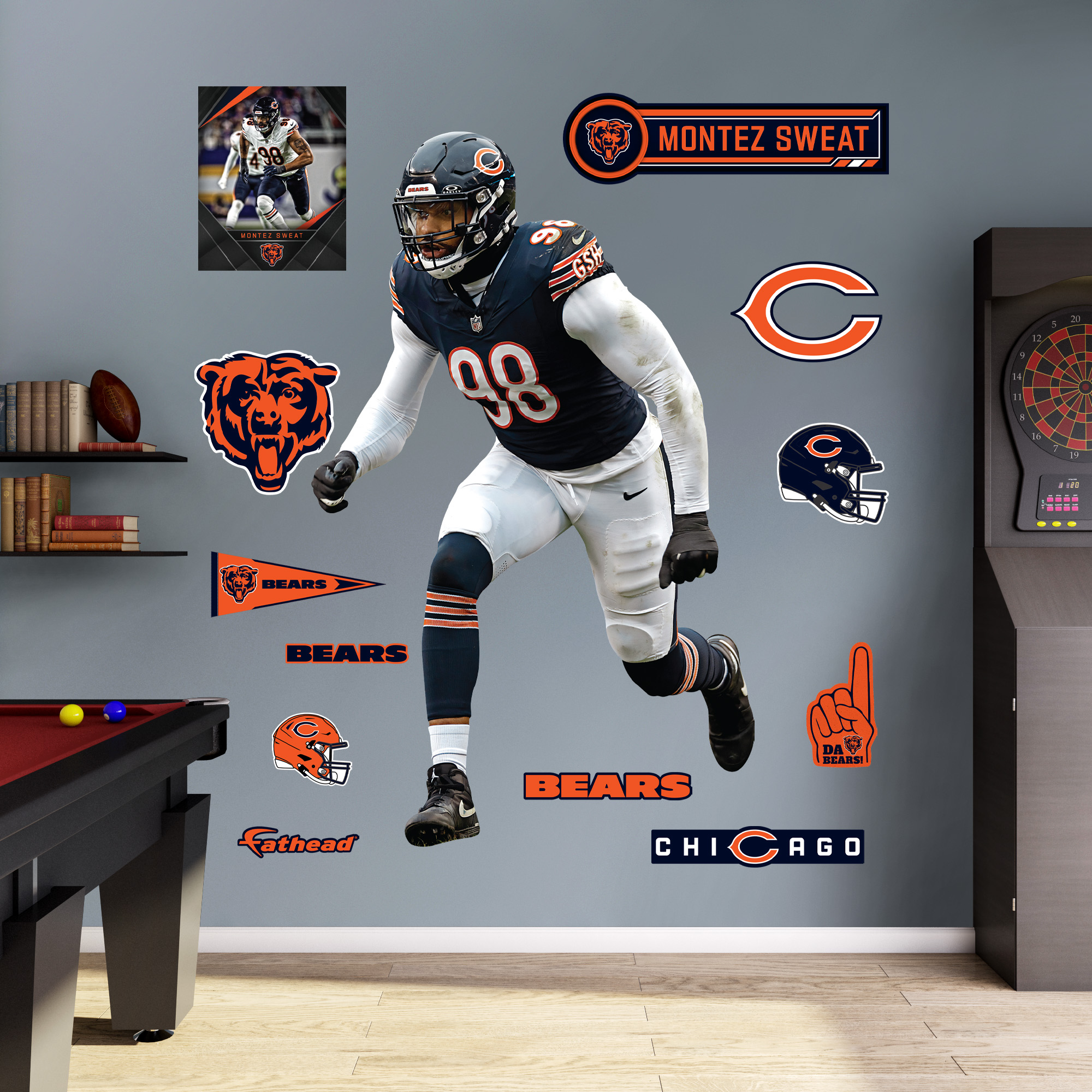 Fathead 1900-04678-001 32-Inches W x 50-Inches H Self-adhesive Multiple colors/finishes Sports Wall Decal
