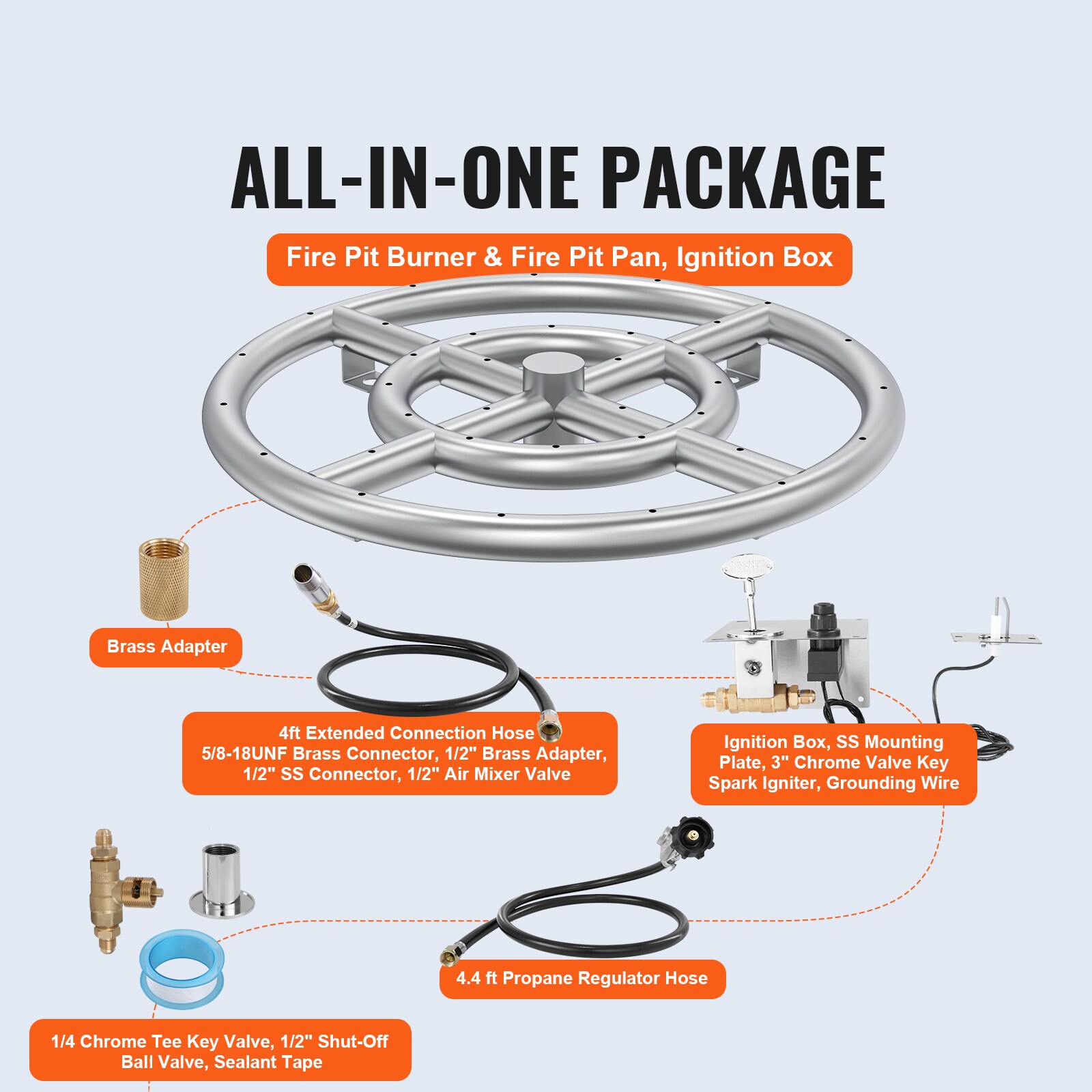 VEVOR SCYHXRSQTZ1202341V0 Gas-Fire-Pit-Accessories - View #2