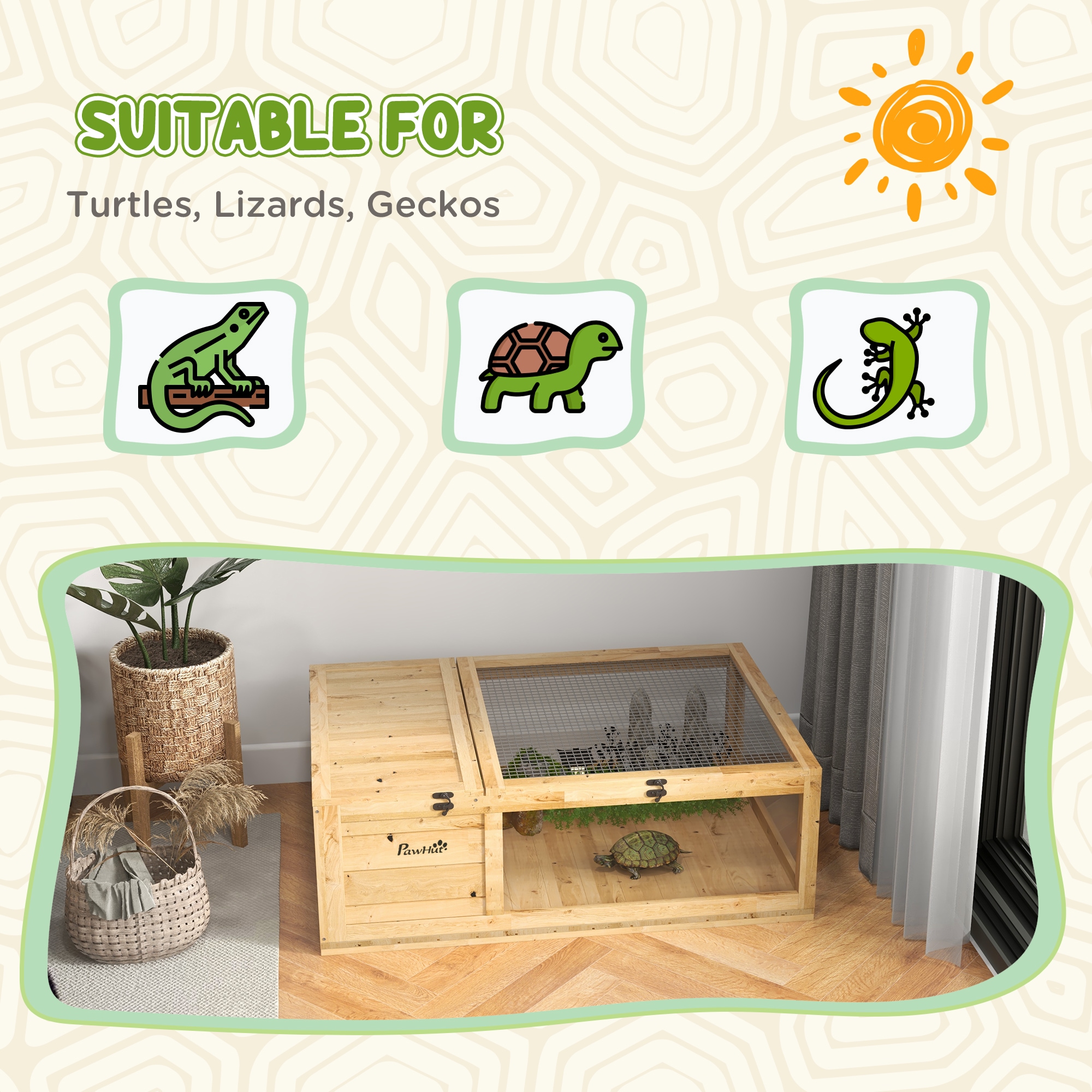 Tortoise Habitat Houten Schildpad Behuizing Outdoor & Indoor Grote