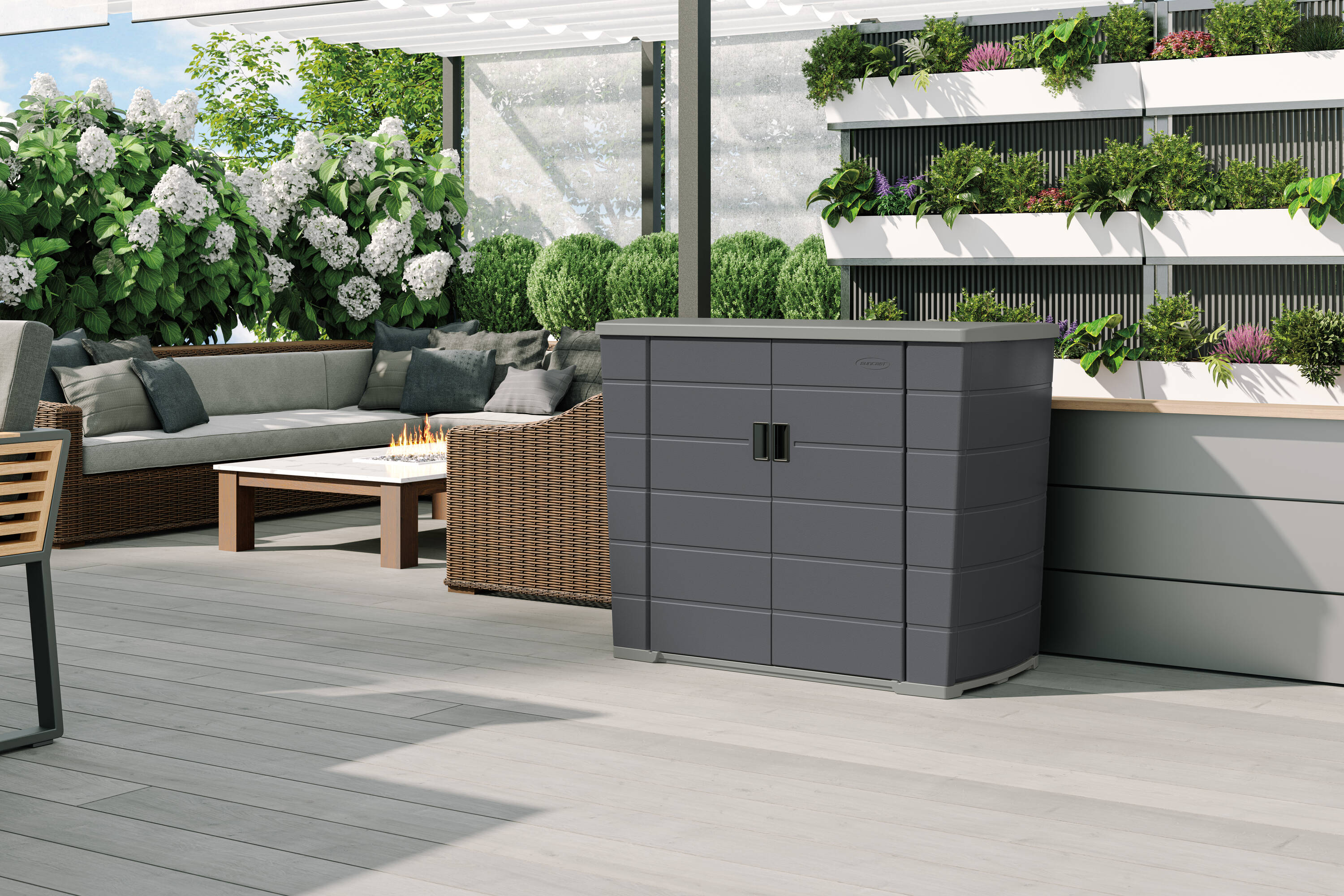 Suncast 49.75-in x 23.5-in Gray Outdoor Storage