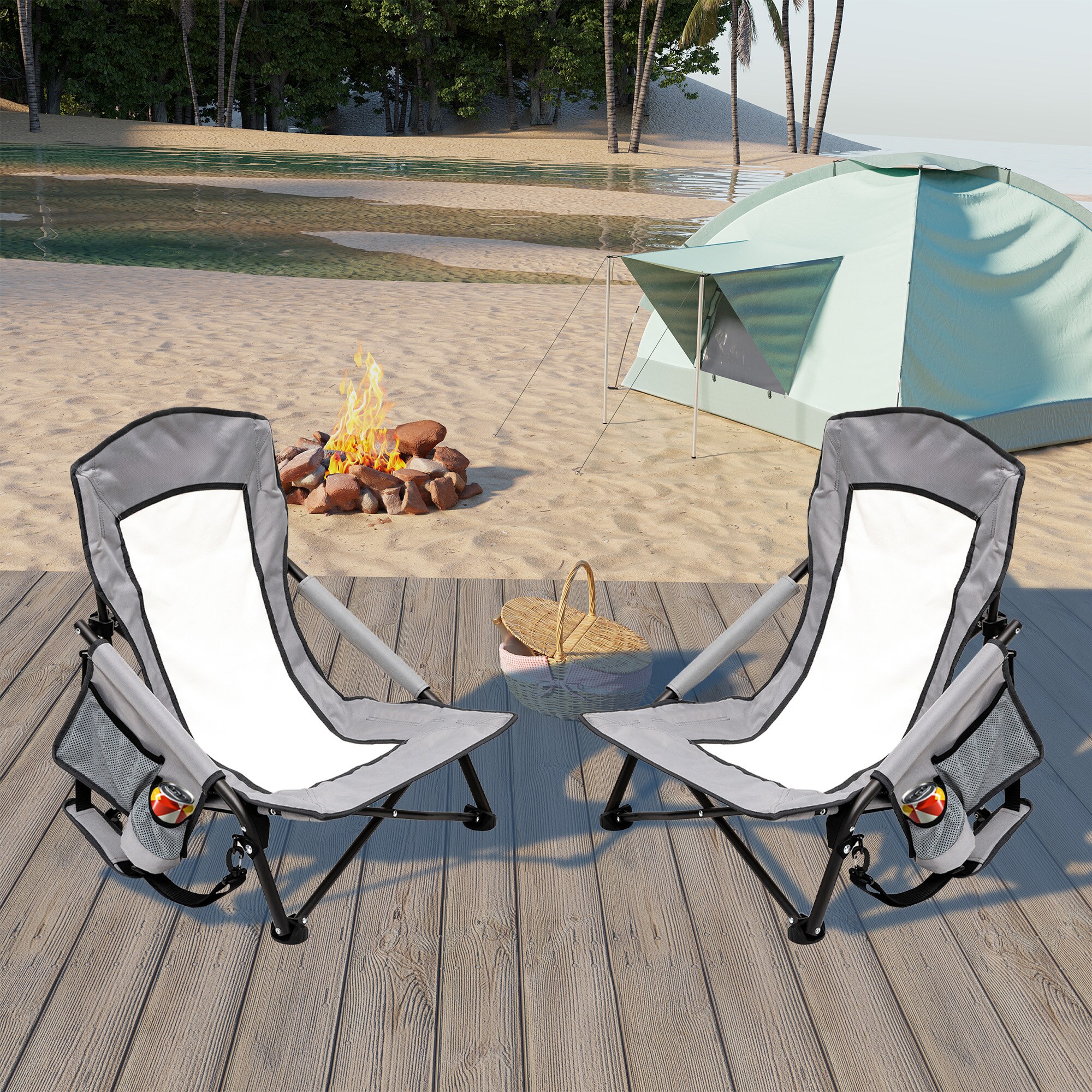Clihome CL-P2AC2417GGY1 Beach-Camping-Chairs - View #3