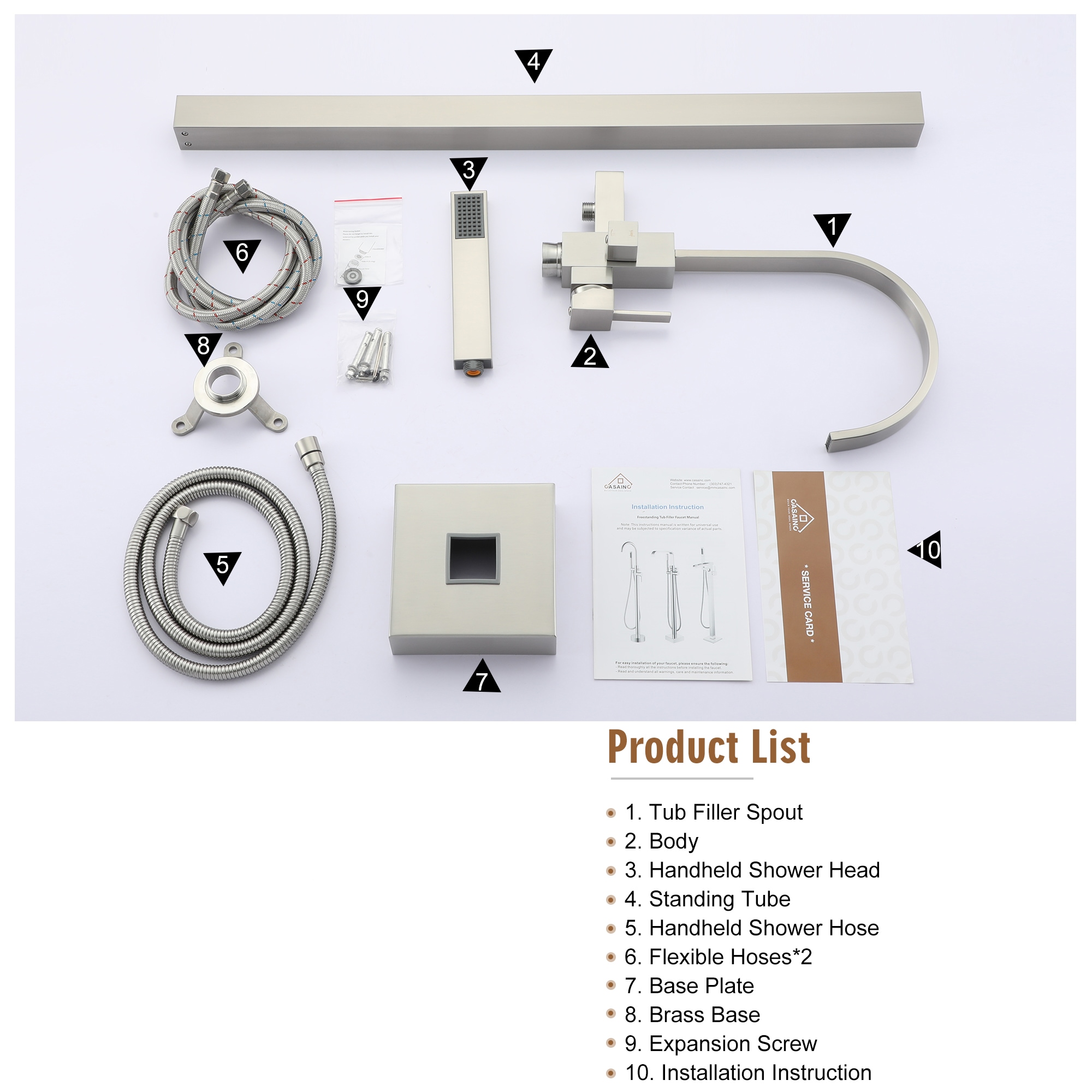 Clihome TC-228BG-BF Roman-Tub-Faucets - View #8