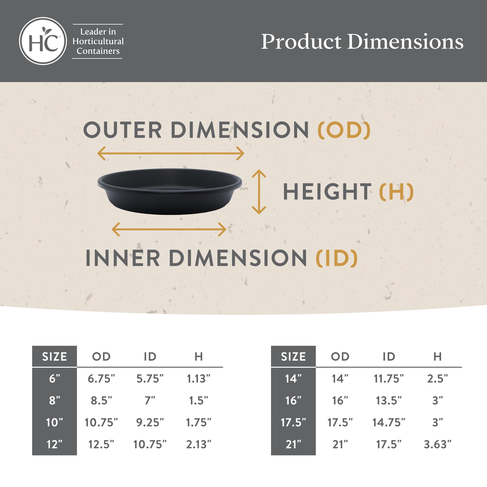 The HC Companies SLI24000E35T003LRETZ Plant-Saucers - View #5