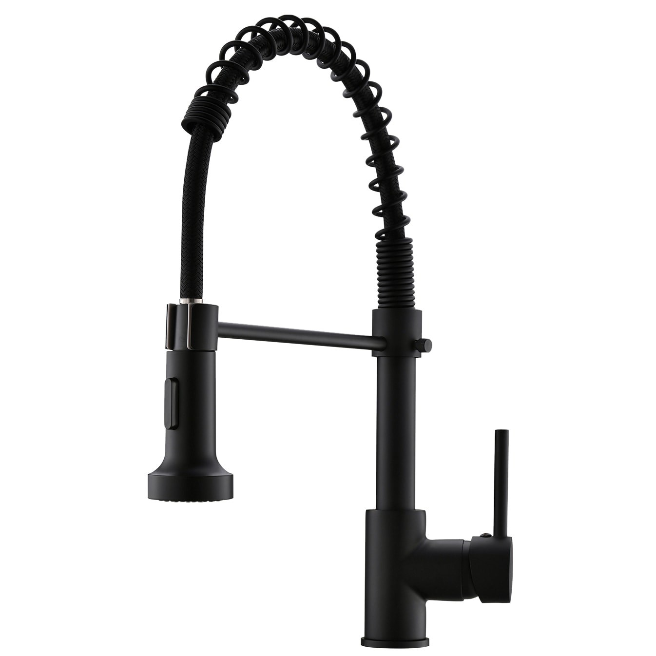 Clihome CL-MS0674-BN Pull Down Kitchen Faucet Matte Black Single Handle Deck-mount Pull-down Kitchen Faucet with Sprayer