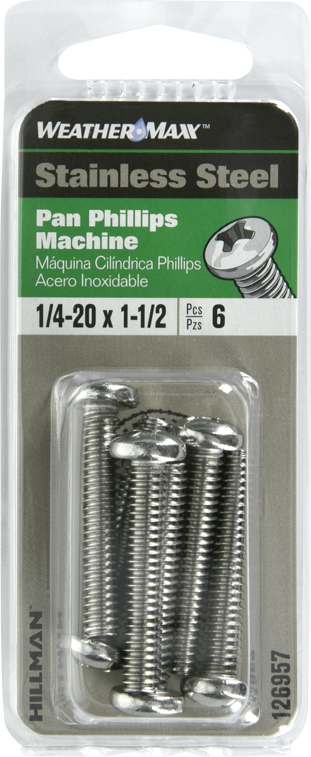 Hillman #14- 20 x 1-1/2-in Phillips-Drive Machine Screws (6-Count) in ...