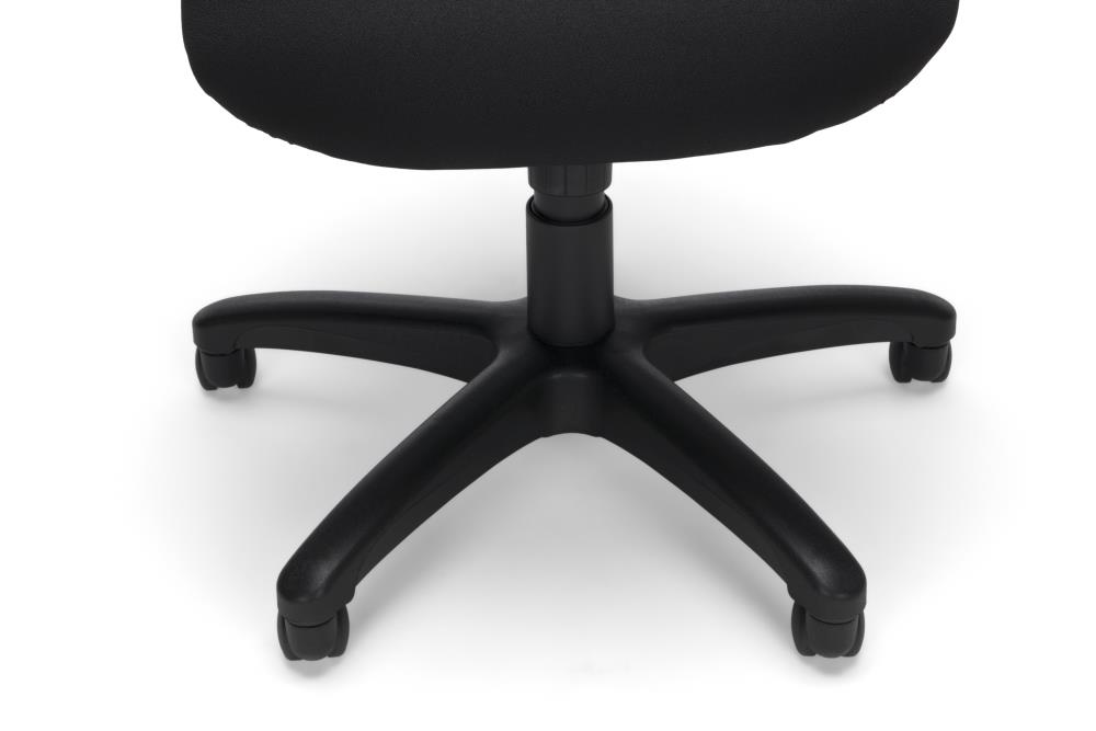 OFM Black Traditional Ergonomic Adjustable Height Swivel Upholstered ...