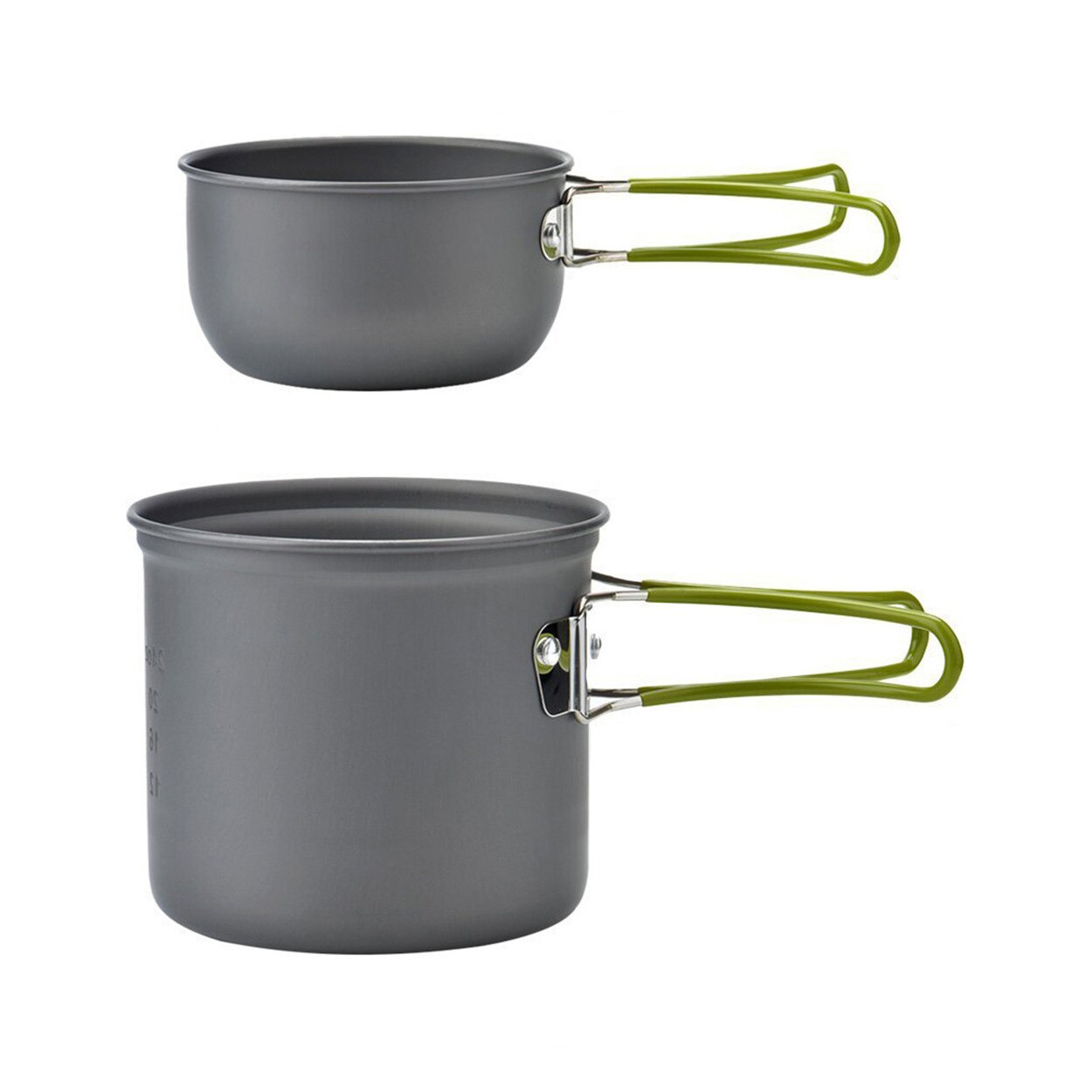 8pcs Outdoor Pan Set Stainless Steel Stacking Pots Hiking Pot Camping  Cookware Non-stick Picnic Cooking Bowl Pot Kit 