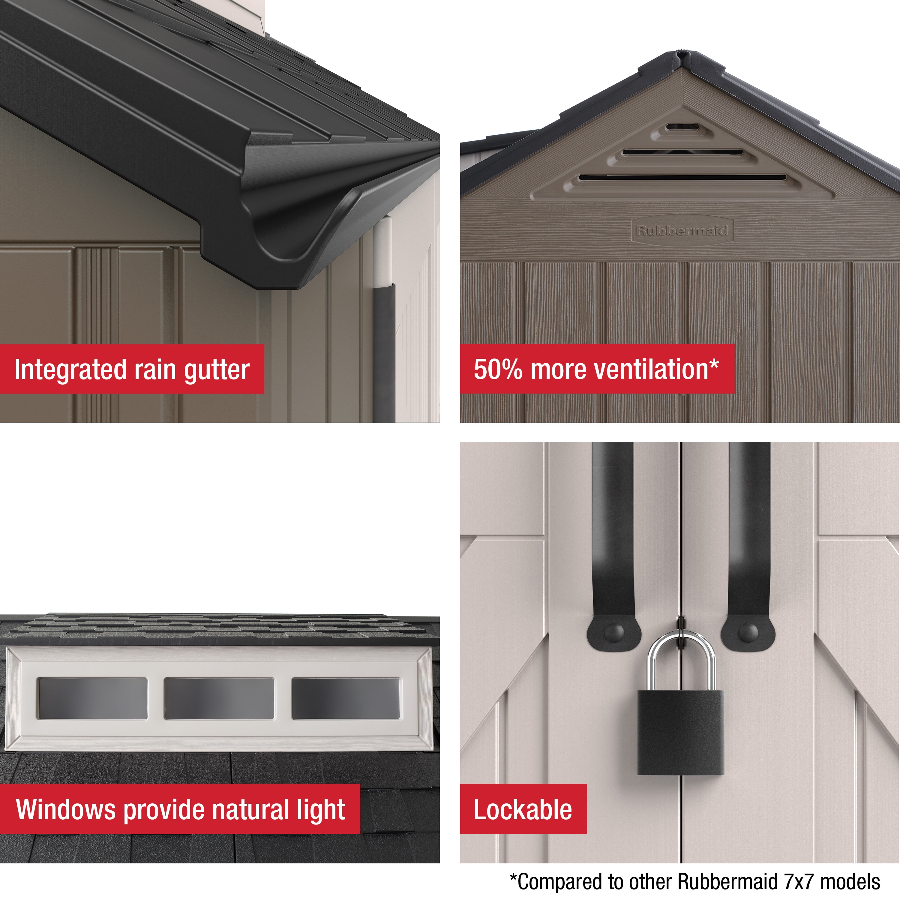 Rubbermaid 2156398 Vinyl-Resin-Storage-Buildings - View #6