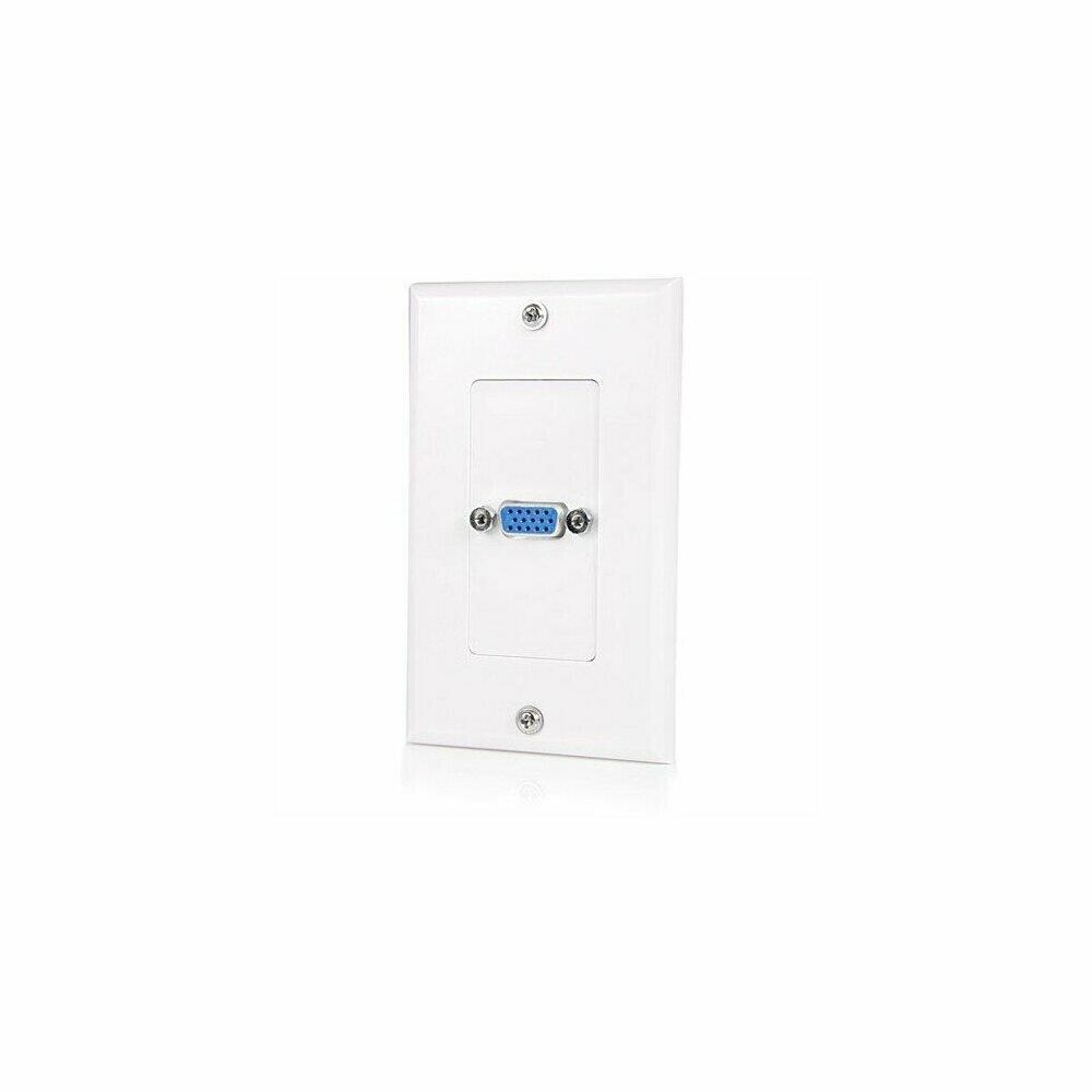 StarTech SY2738771  SINGLE OUTLET 15PIN FEMALE VGA WALL PLATE WHITE