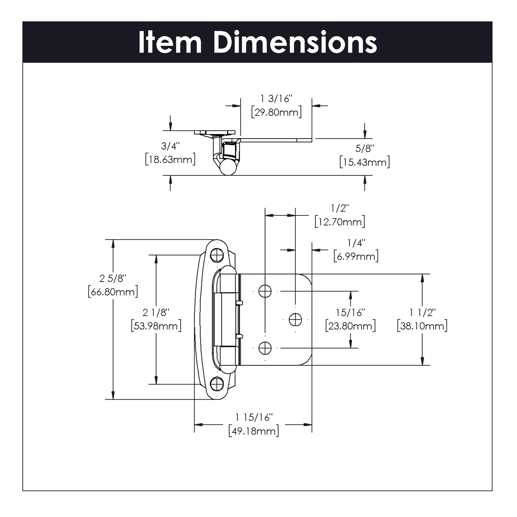 Hickory Hardware P144-26 Cabinet-Hinges - View #5